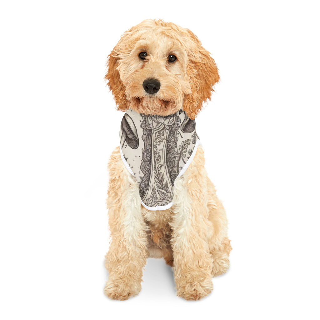 Custom Design Mushroom Print Enchanted Grove Dog/Cat Hoodie – Where Myth Meets Cozy