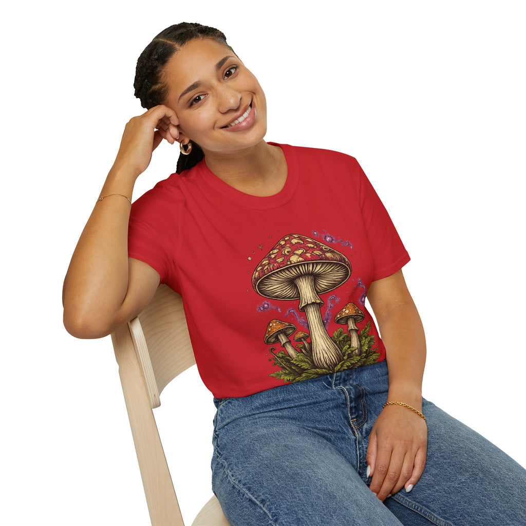 City: Gresham Psychedelic Mushroom Graphic T-Shirt — Red Amanita Illustration