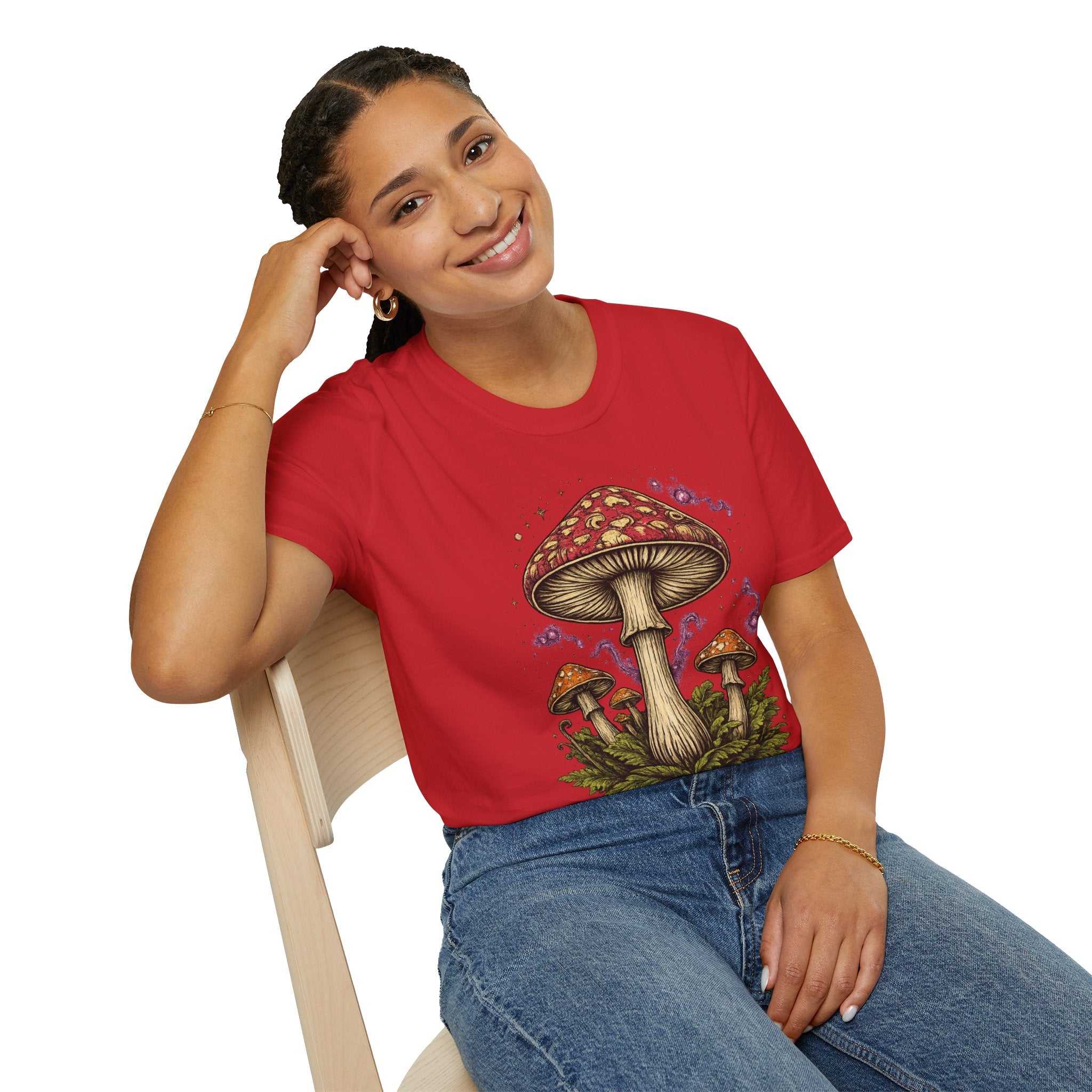 City: Gresham Psychedelic Mushroom Graphic T-Shirt — Red Amanita Illustration