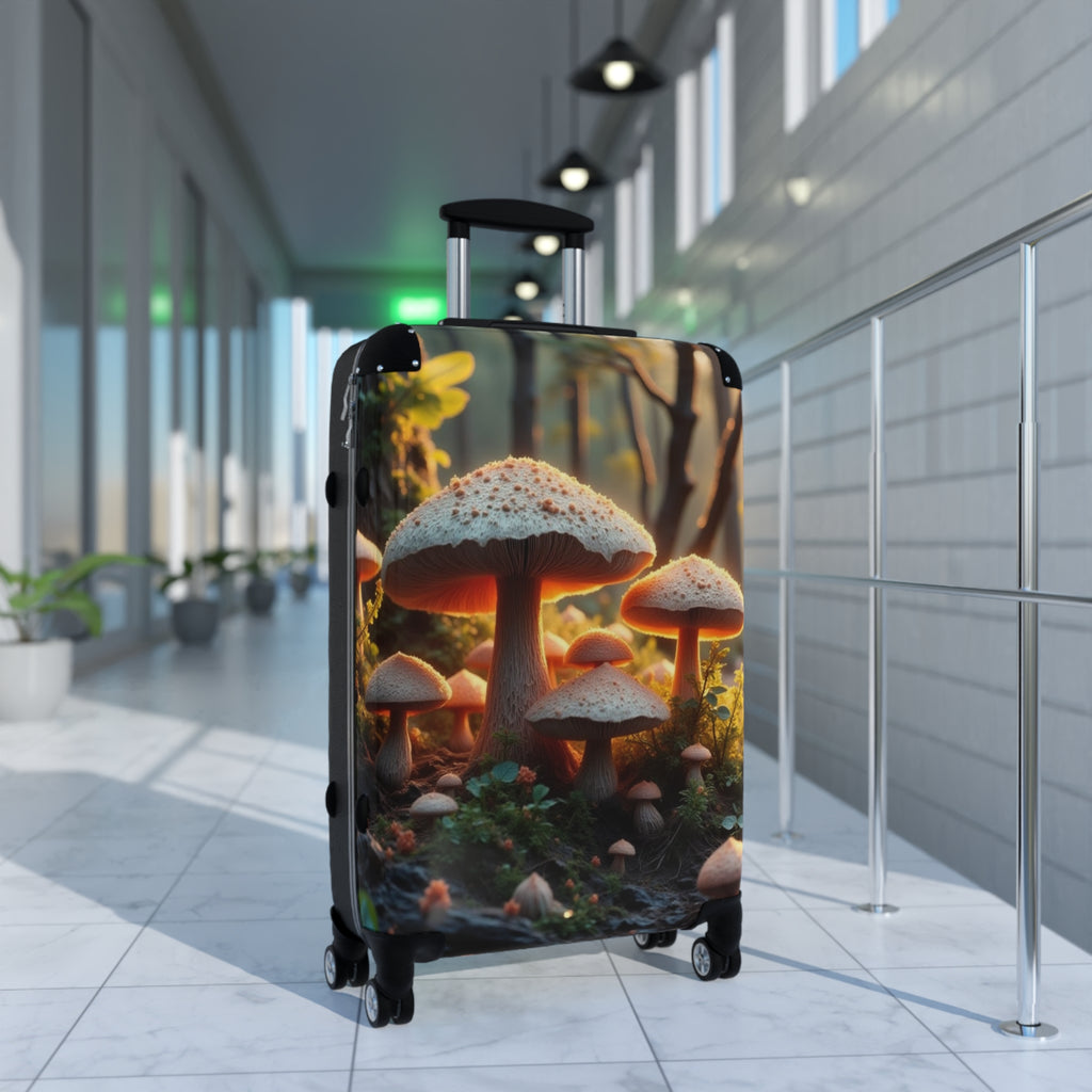 Mushroom Forest Carry-On Suitcase – Enchanted Nature Travel Luggage