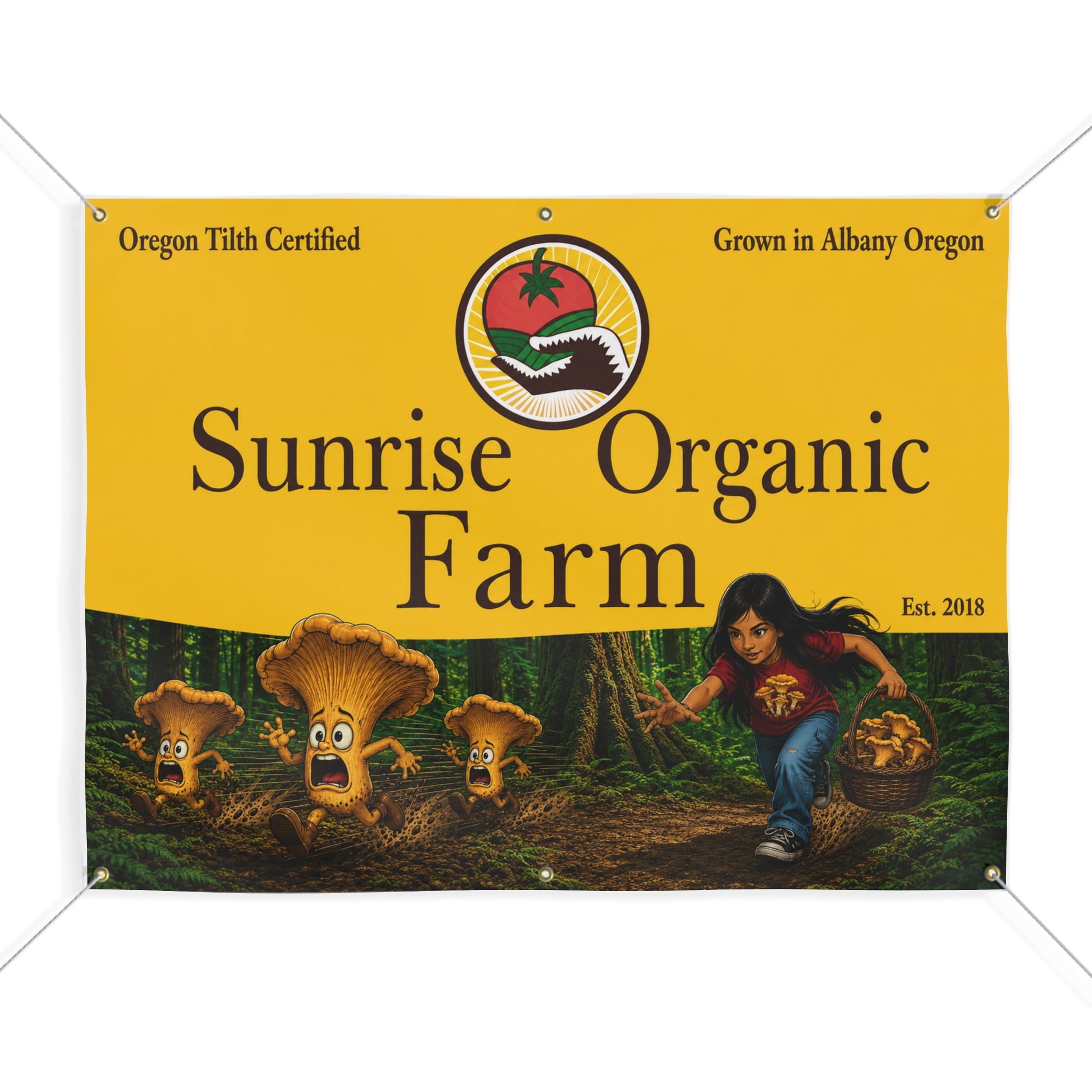 Organic Farm Banner — Sunrise Organic Farm Matte Outdoor Sign
