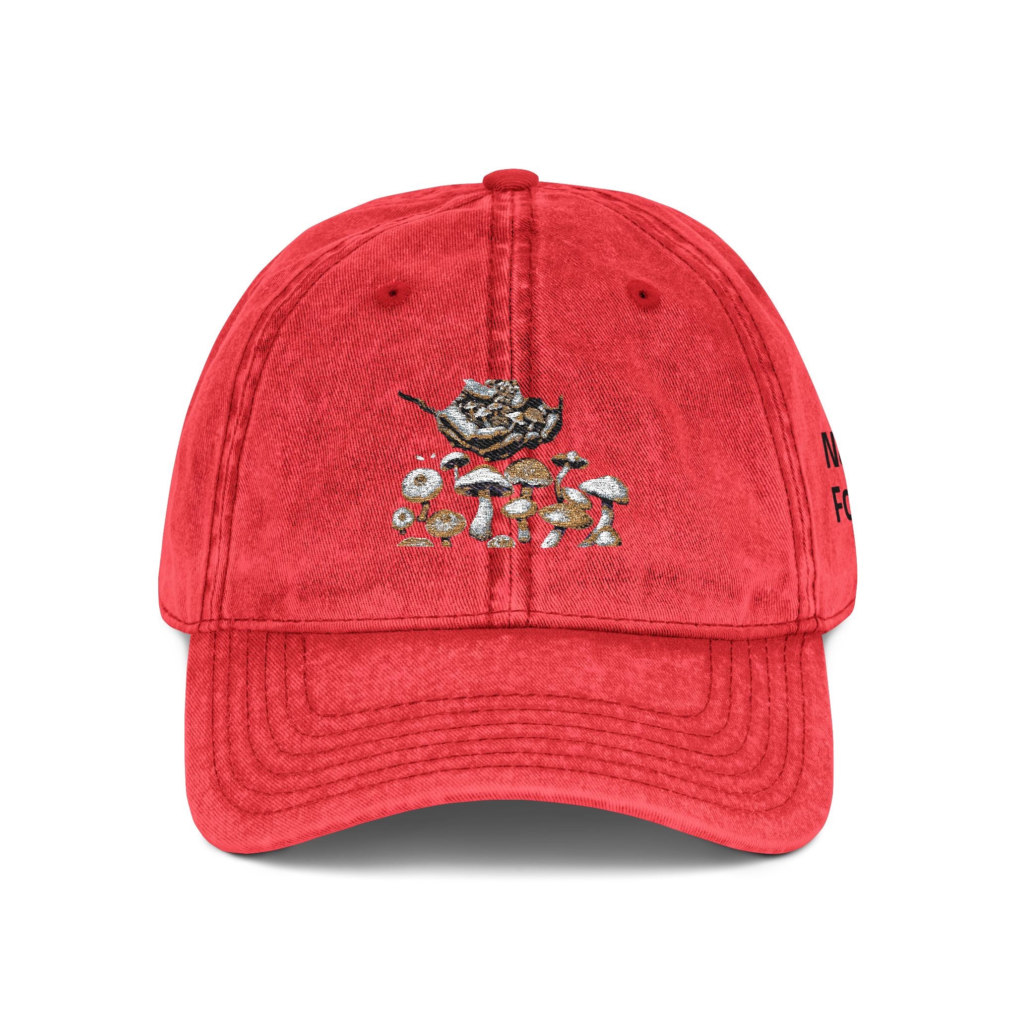 Vintage Embroidered Floral Cap — Retro Red Dad Hat