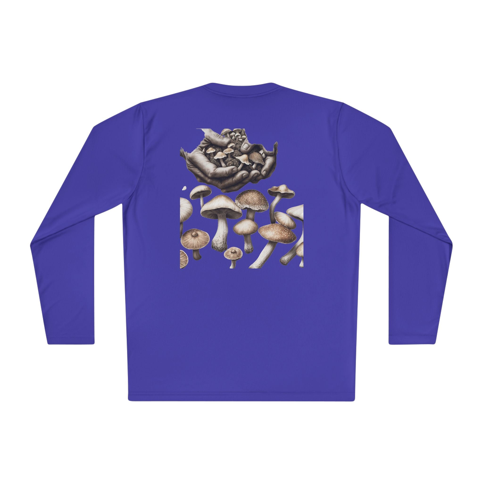 Vancouver Nature Long Sleeve Tee — Scenic Mountains & Mushroom Art