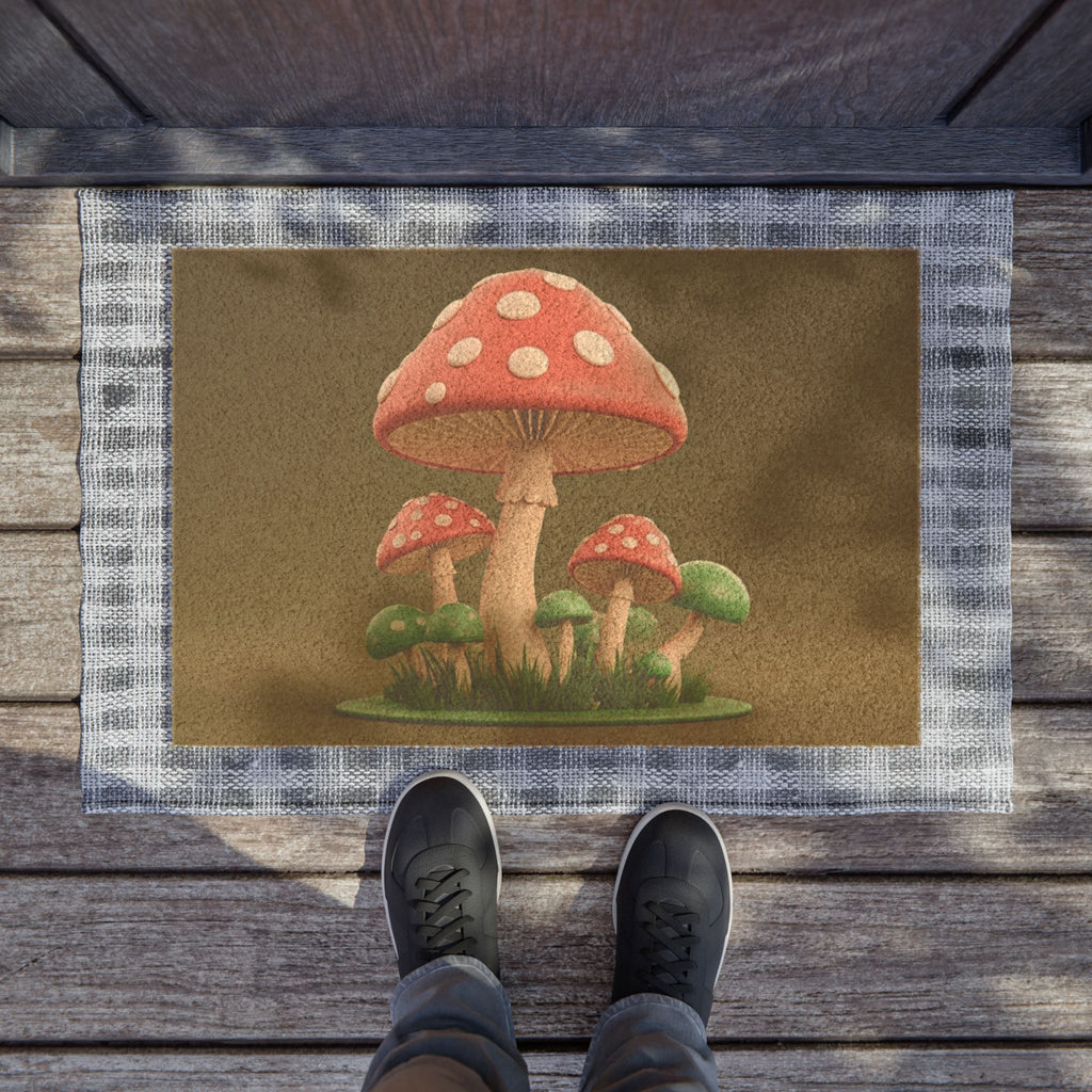 Doormat — Vintage Red Toadstool Mushroom Welcome Mat