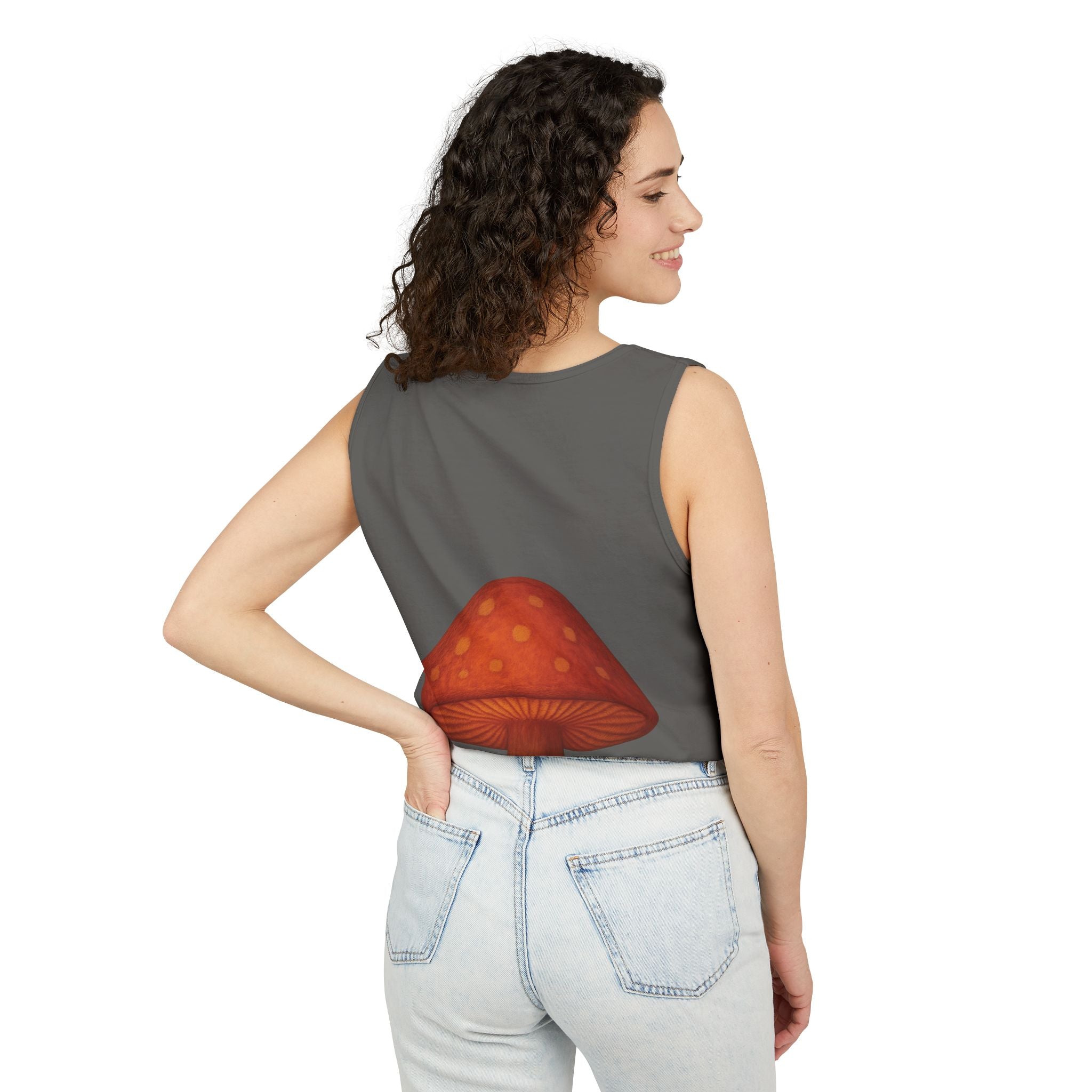 City: Portland Mushroom Tank Top — Vintage Forest Travel Graphic