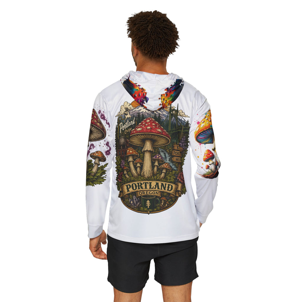 City: Portland Mushroom Farmers Market Hoodie — Men’s All-Over Print Warmup