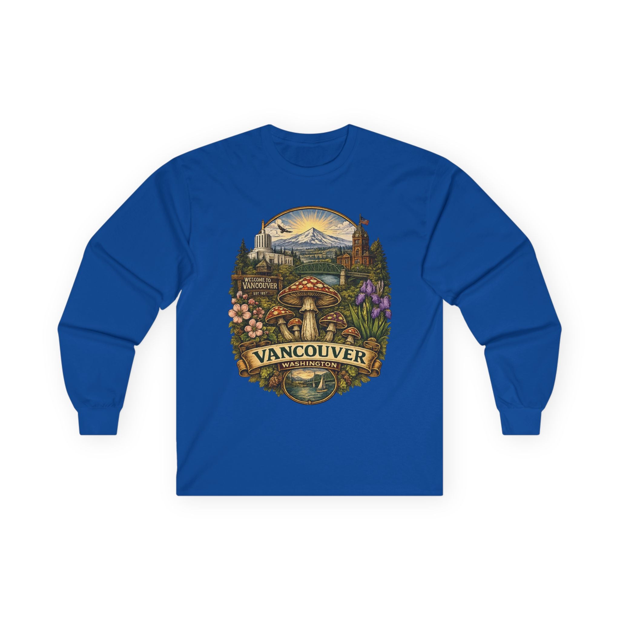 City: Vancouver Mushroom Graphic Long Sleeve Tee