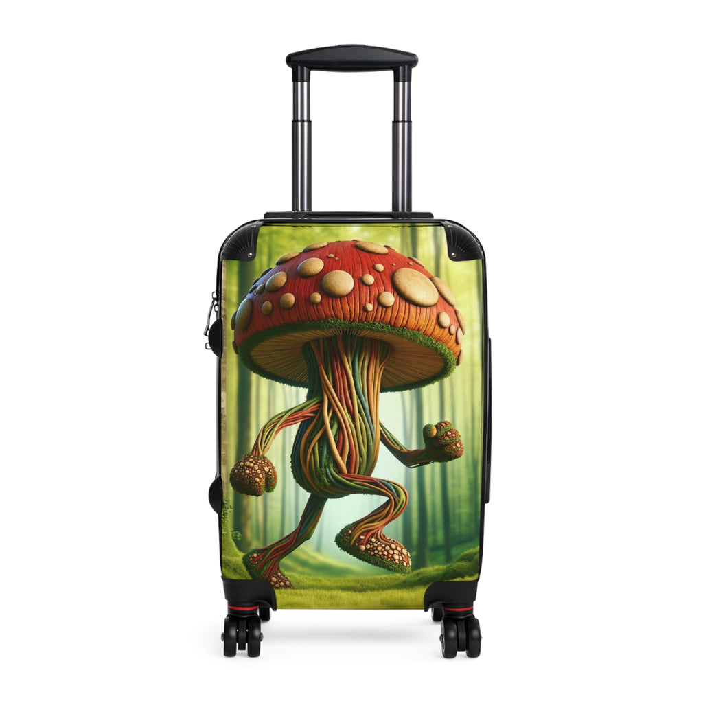Move Like a Mycelial Boss Travel Case Travel with Attitude Shroom Stomp Carry-On with custom design mushroom print.