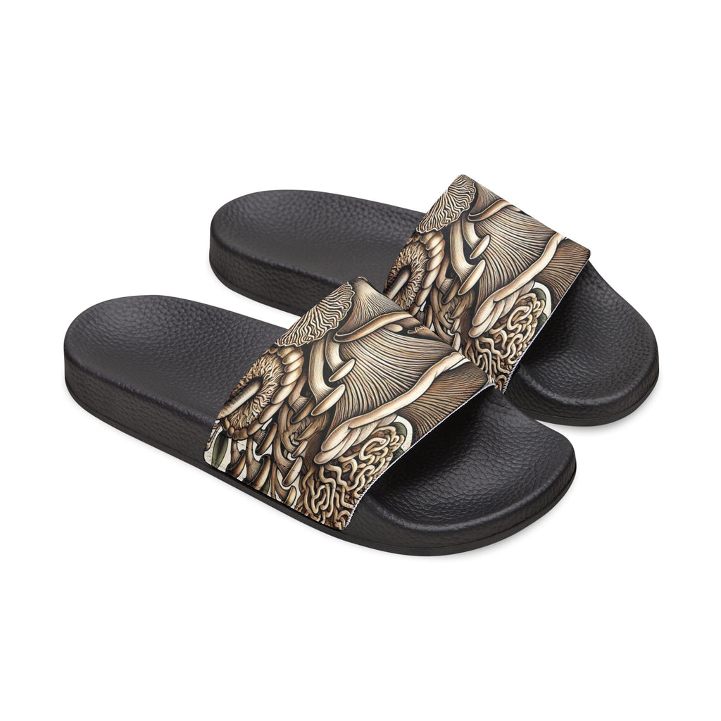 Mushroom Art Slide Sandals — Removable Strap Men's Slides