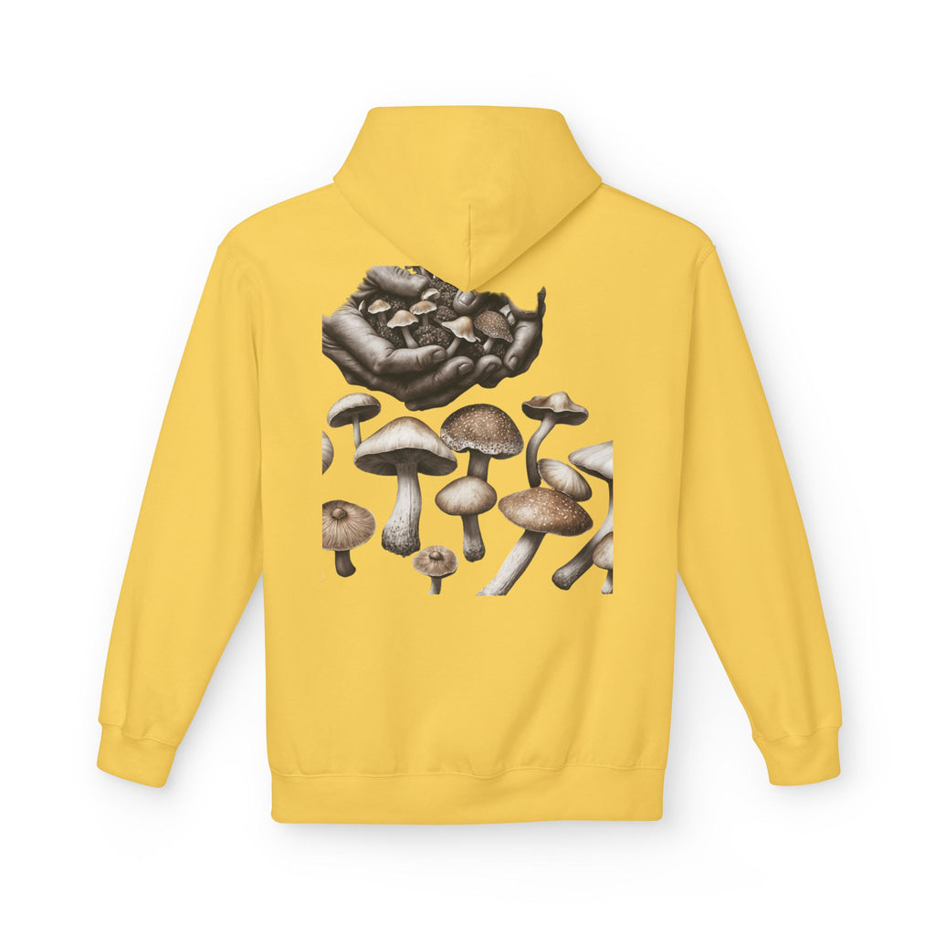 Mushroom Art Hoodie — Botanical Foraging Graphic Pullover