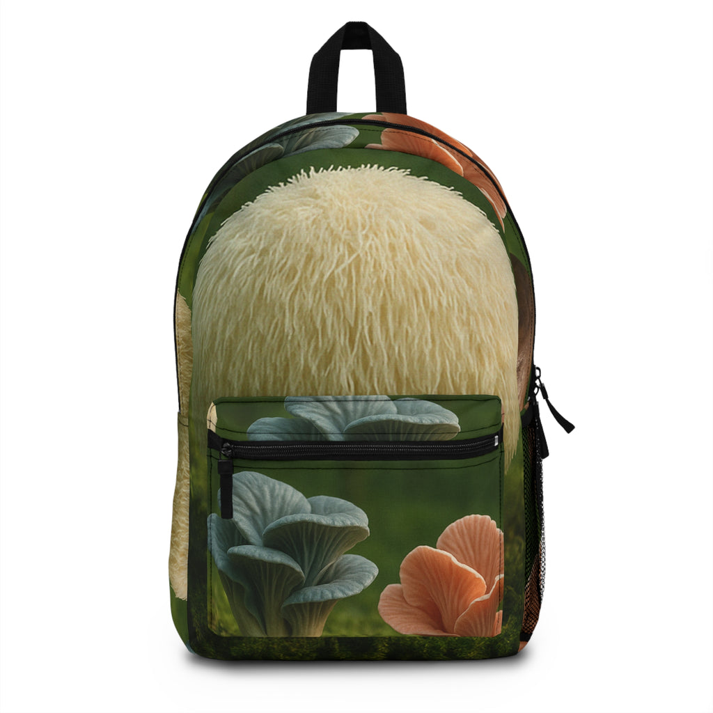 Mushroom Meadow Backpack — Botanical Fungi Print School & Daypack