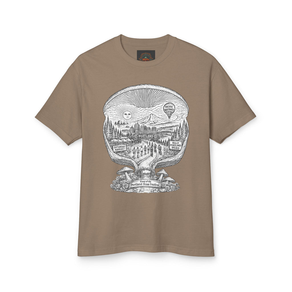 Portland Mushrooms Graphic Tee — Vintage Outdoor Nature T-Shirt