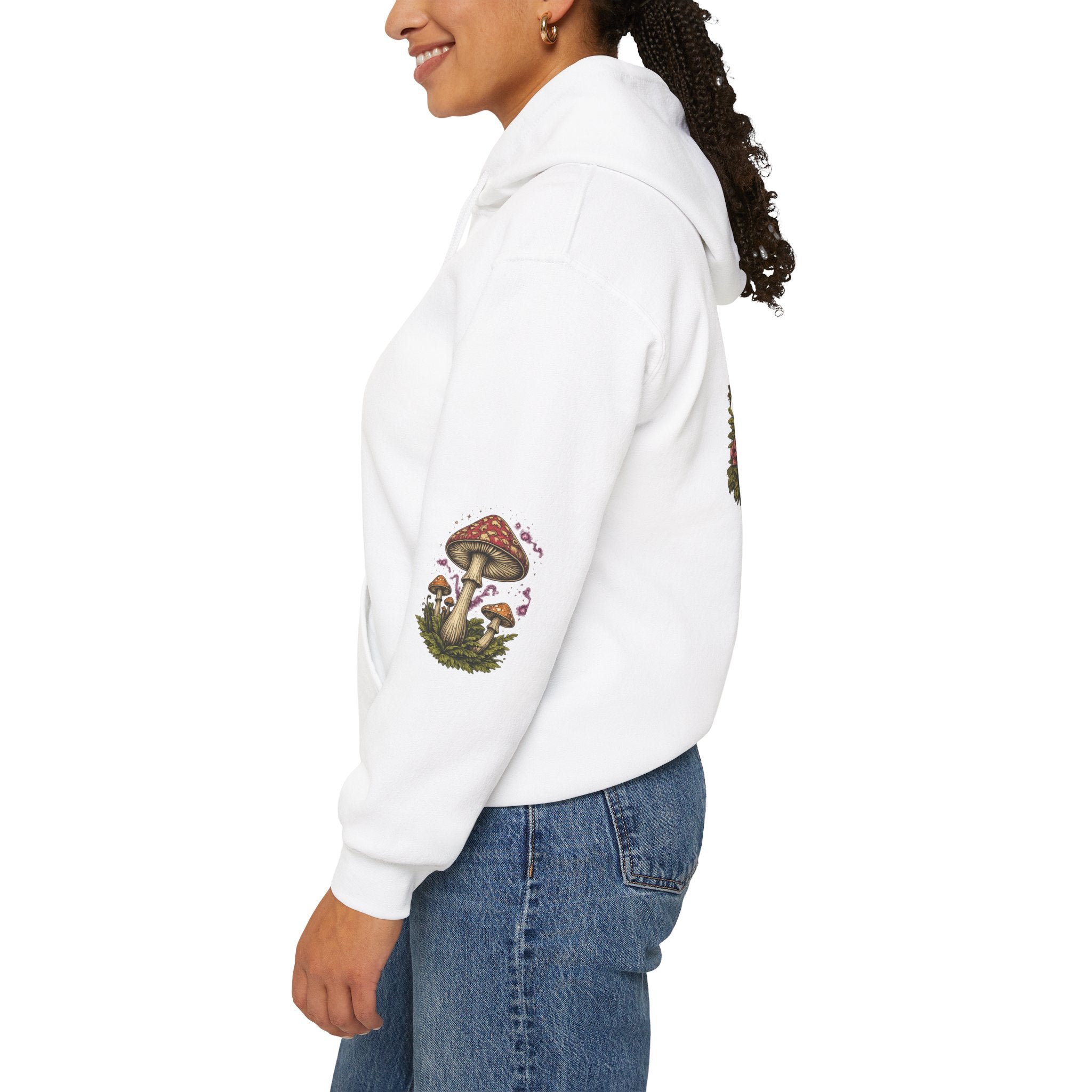 City: Portland Mushroom Forest Hooded Sweatshirt Nature Graphic Hoodie