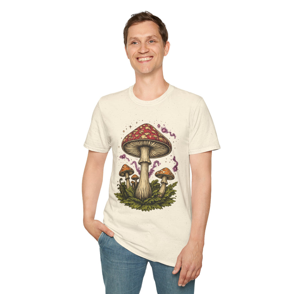 City: Gresham Psychedelic Mushroom Graphic T-Shirt — Red Amanita Illustration