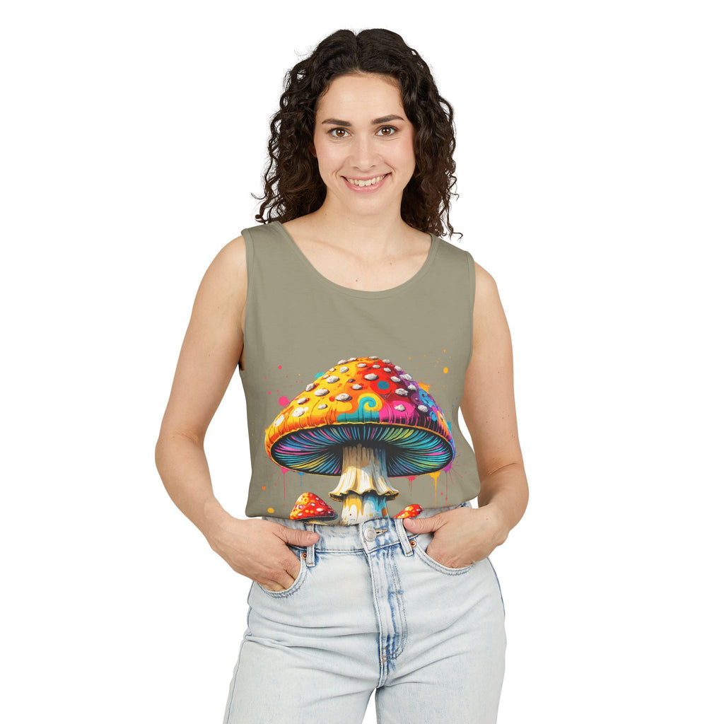 City: Portland Mushroom Tank Top — Psychedelic Forest Graphic Tank