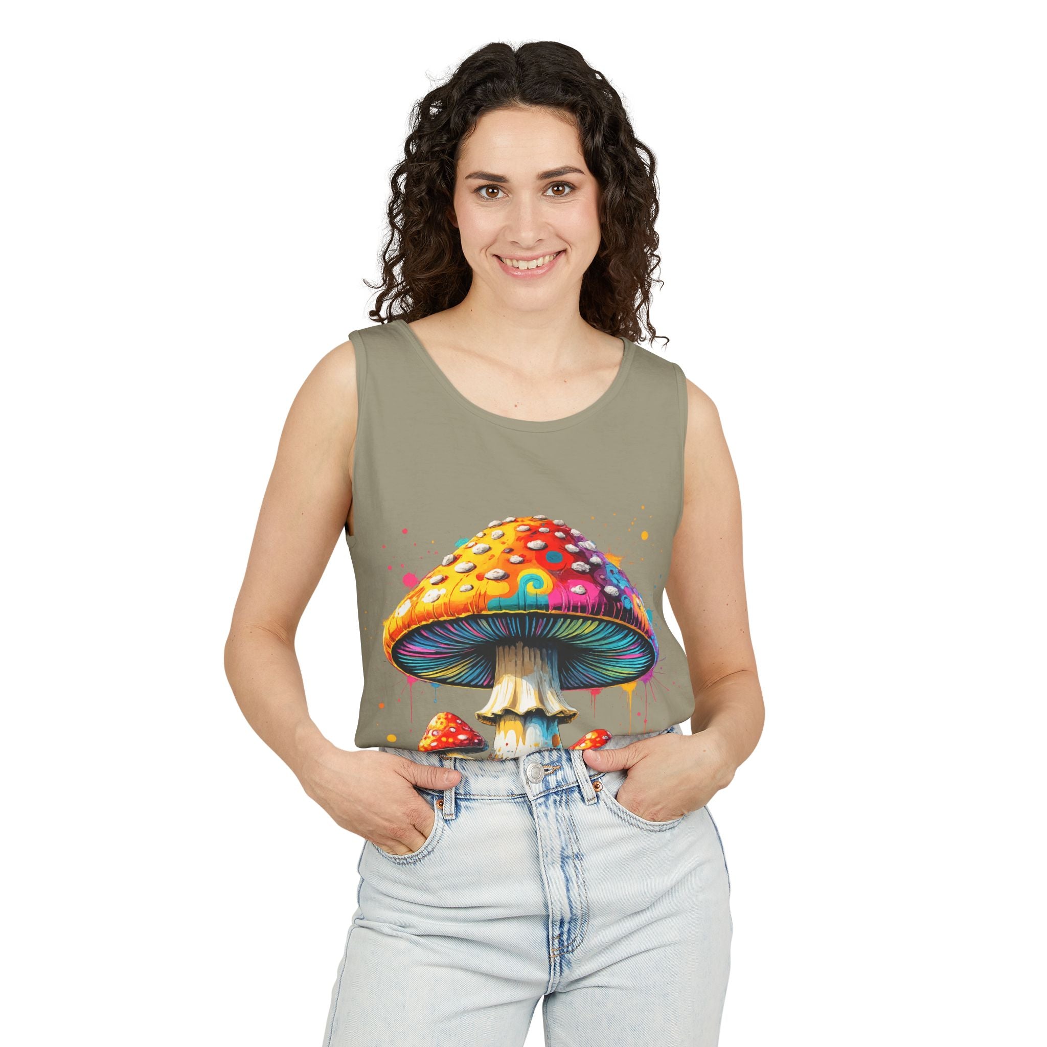 City: Portland Mushroom Tank Top — Psychedelic Forest Graphic Tank