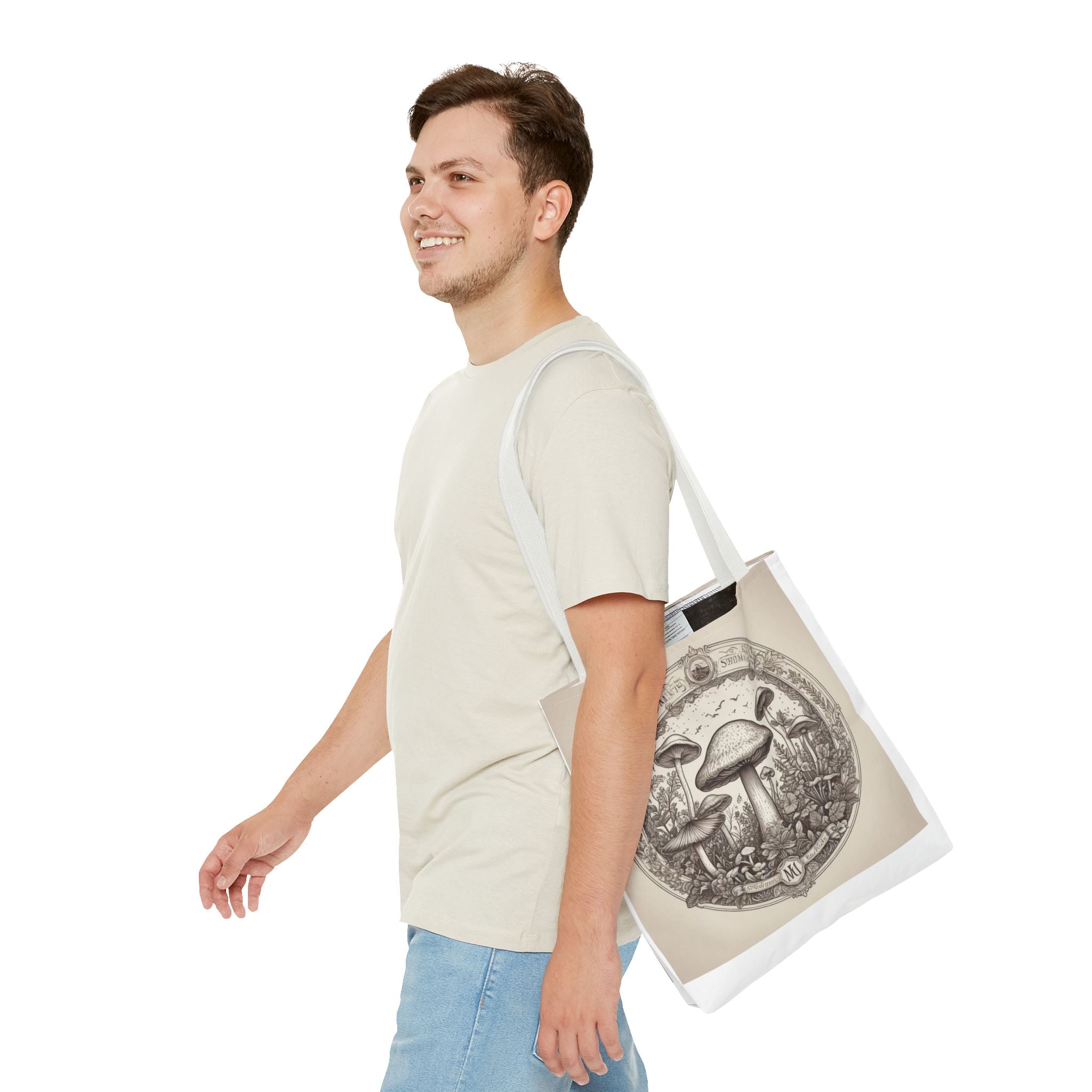 Mystic Shroom Circle Tote Bag – Where Art Nouveau Meets Nature