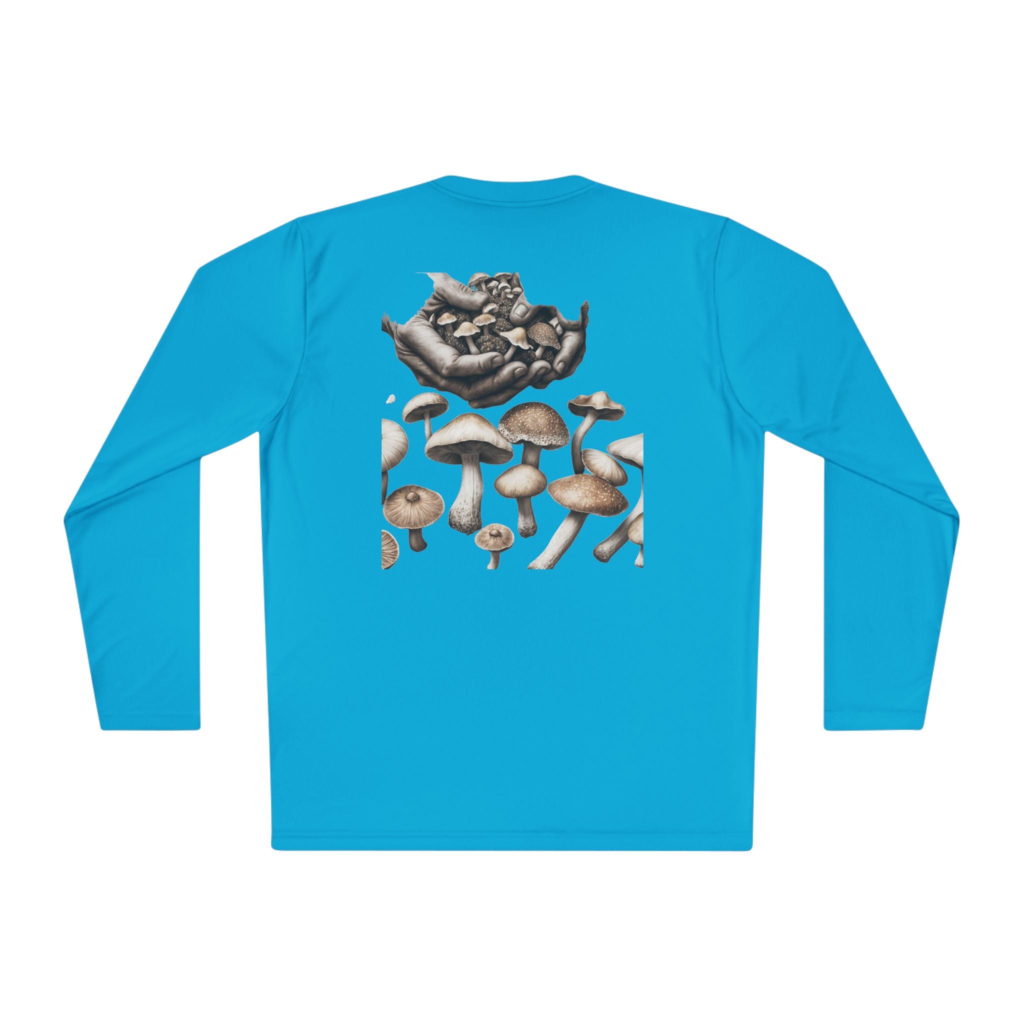 Vancouver Nature Long Sleeve Tee — Scenic Mountains & Mushroom Art