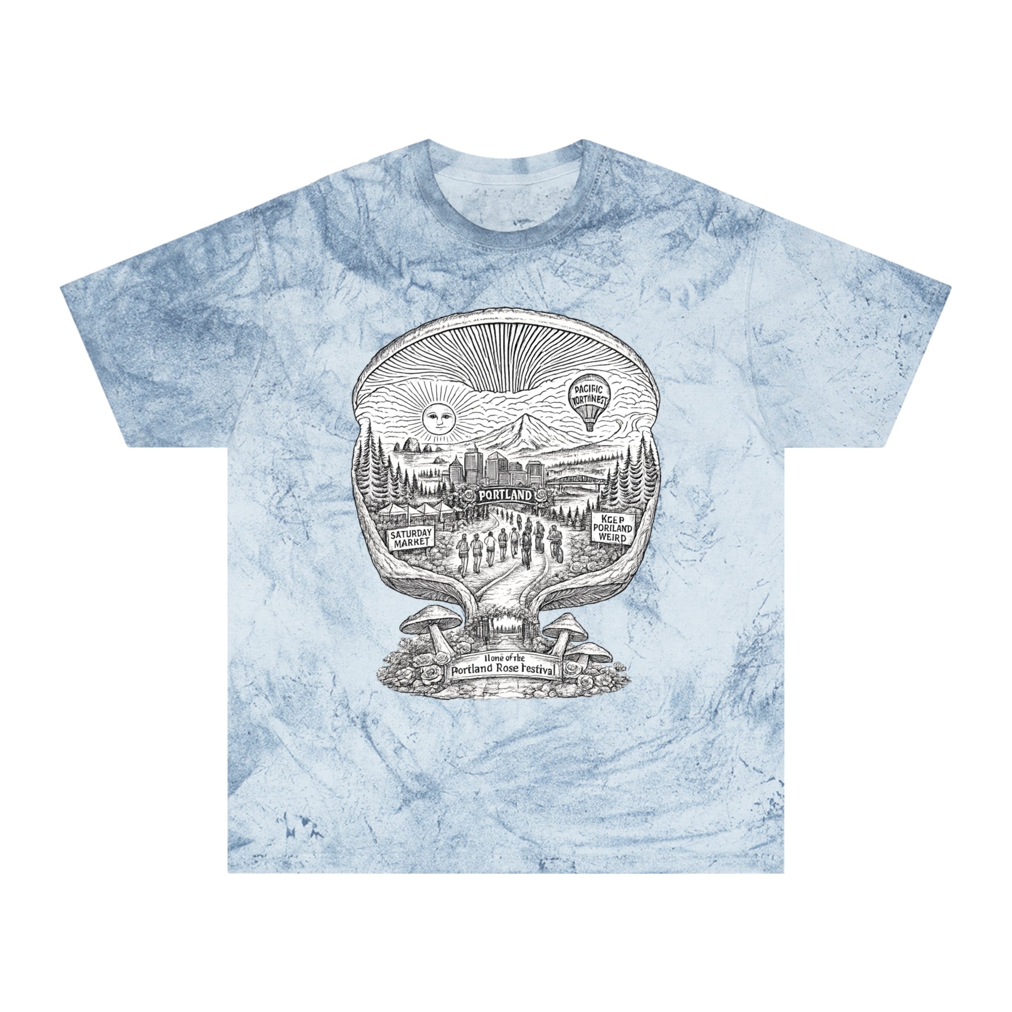 City: Portland Mushroom Vintage T-Shirt