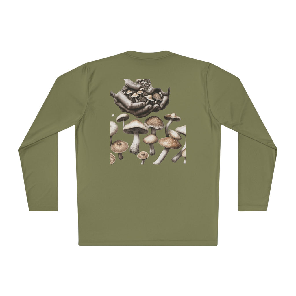 Vancouver Nature Long Sleeve Tee — Scenic Mountains & Mushroom Art