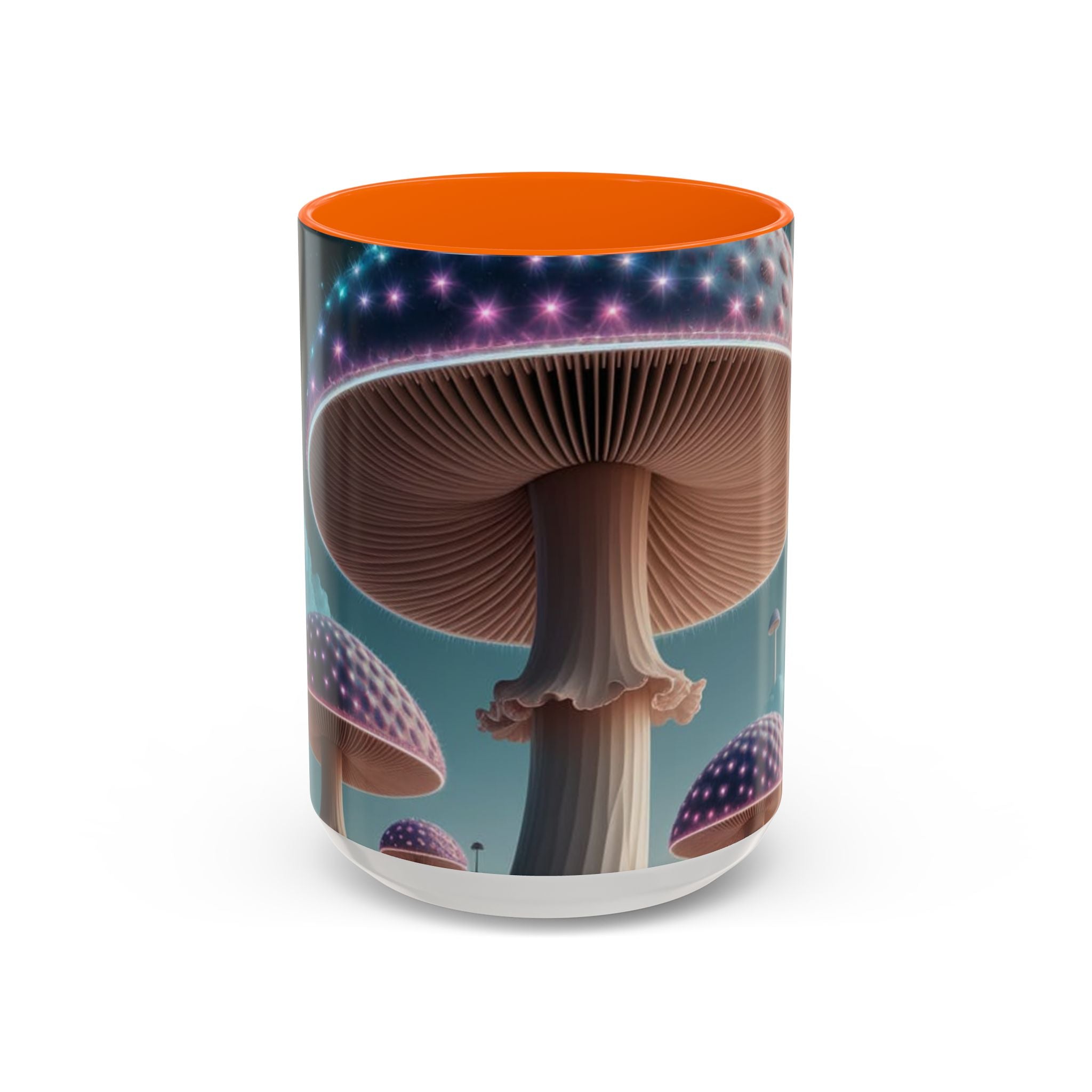 Mug: Mystical Mushroom Accent Coffee Mug — Fantasy Psychedelic Ceramic Cup (11/15oz)