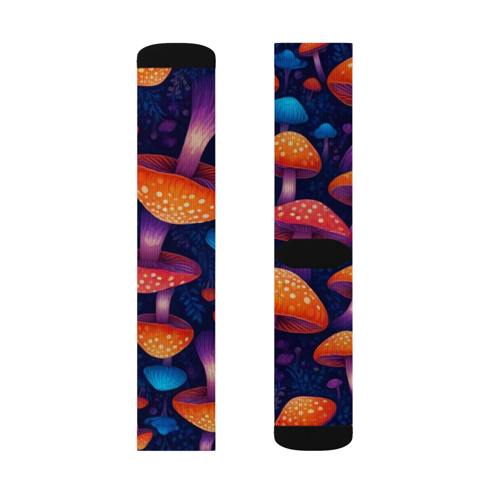 Socks: Colorful Mushroom Pattern Socks, Unique Gift for Fungi Lovers, Fun Fashion Socks, Cozy Home Accessories, Quirky Sock Gift