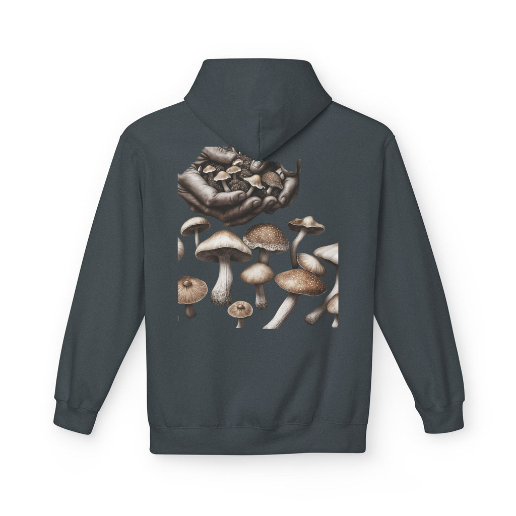 Mushroom Art Hoodie — Botanical Foraging Graphic Pullover