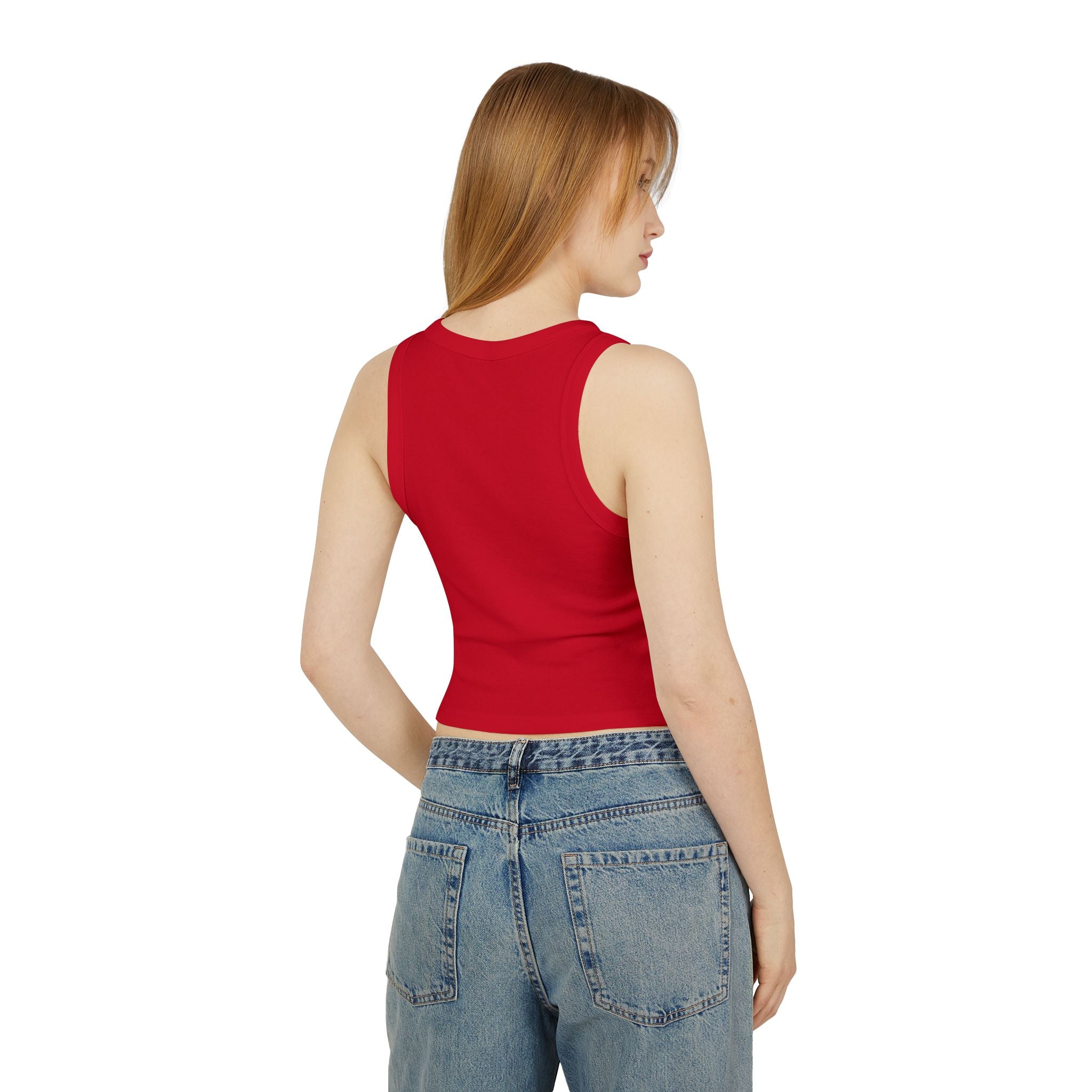 Portland Mushroom Graphic Tank — Women's Crop Racerback Tank Top