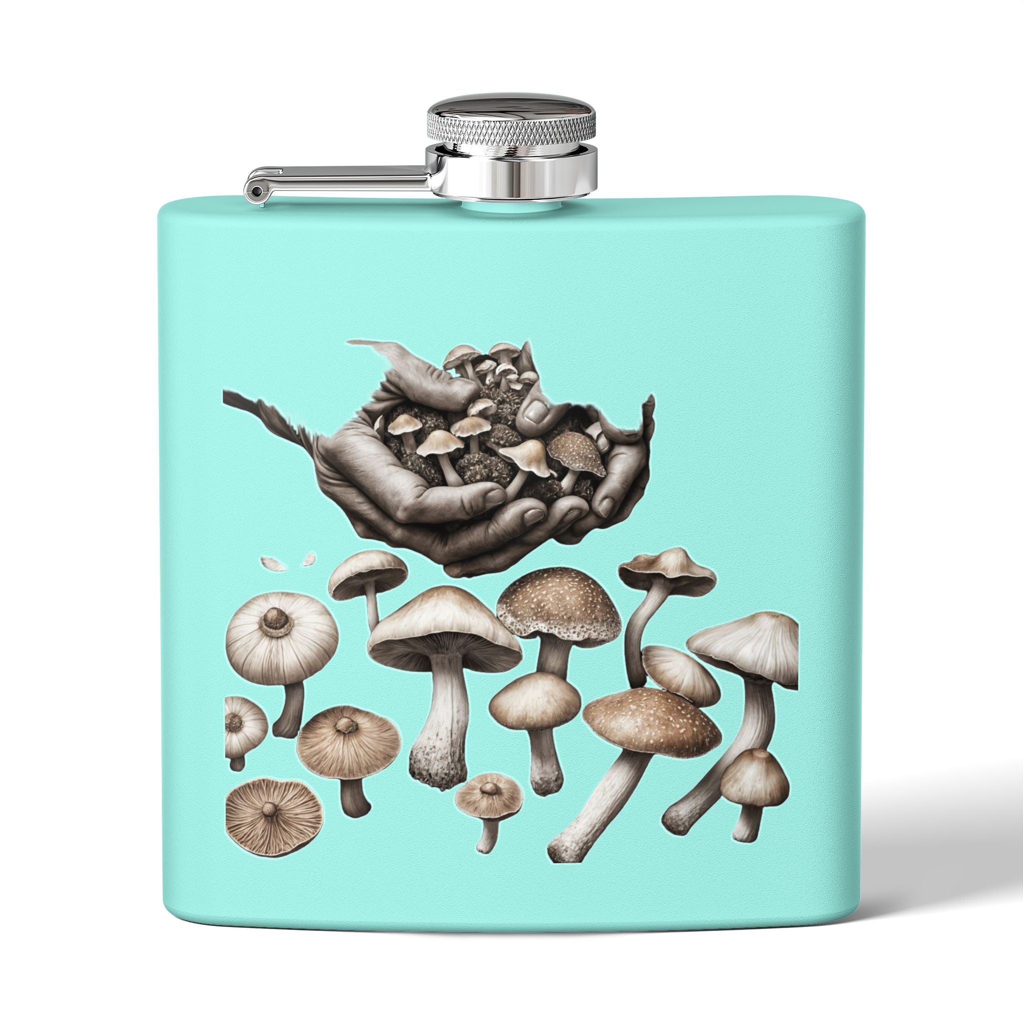 Hands of the Harvest Flask – Hold the Magic of Nature Stainless Steel Flask, 6oz