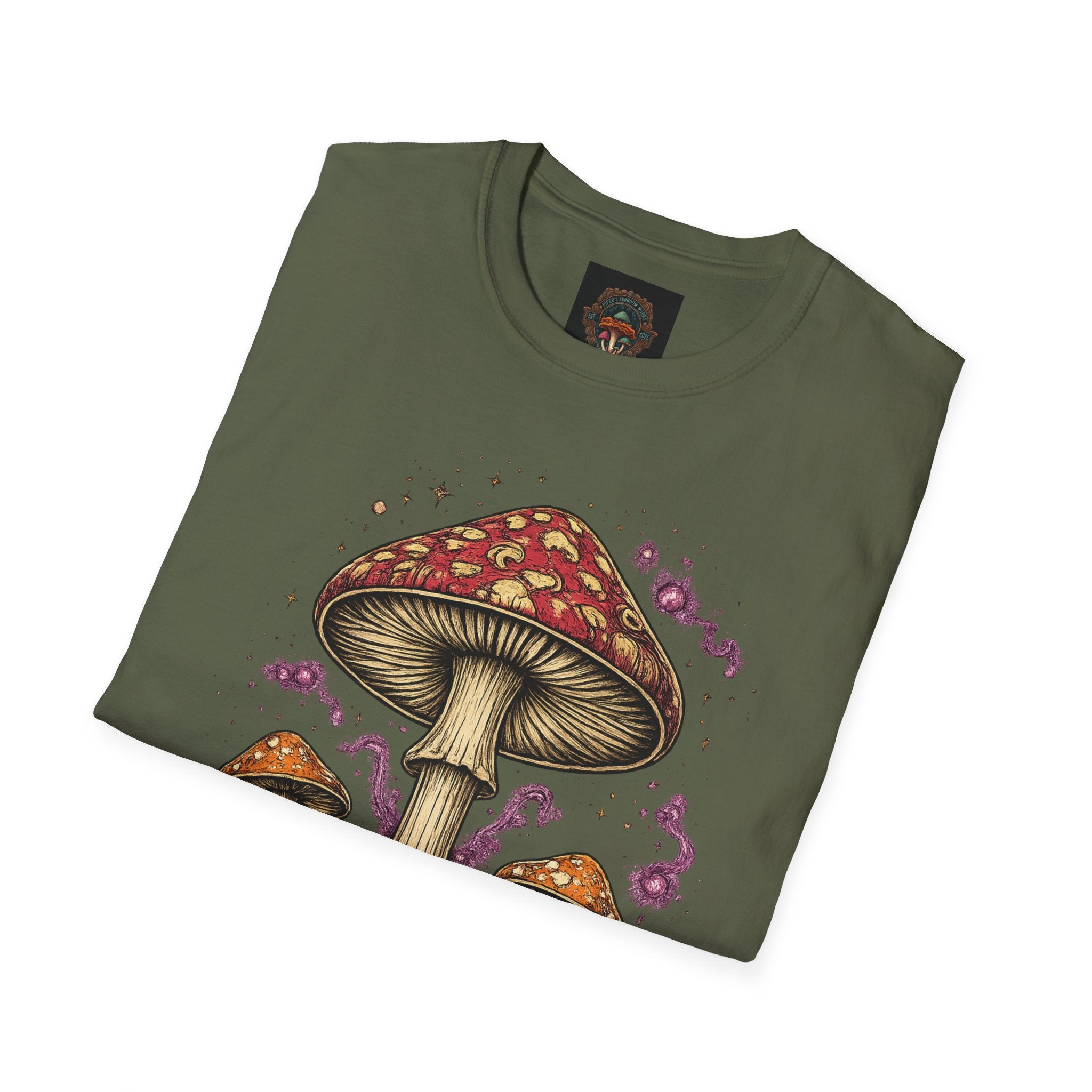 City: Gresham Psychedelic Mushroom Graphic T-Shirt — Red Amanita Illustration