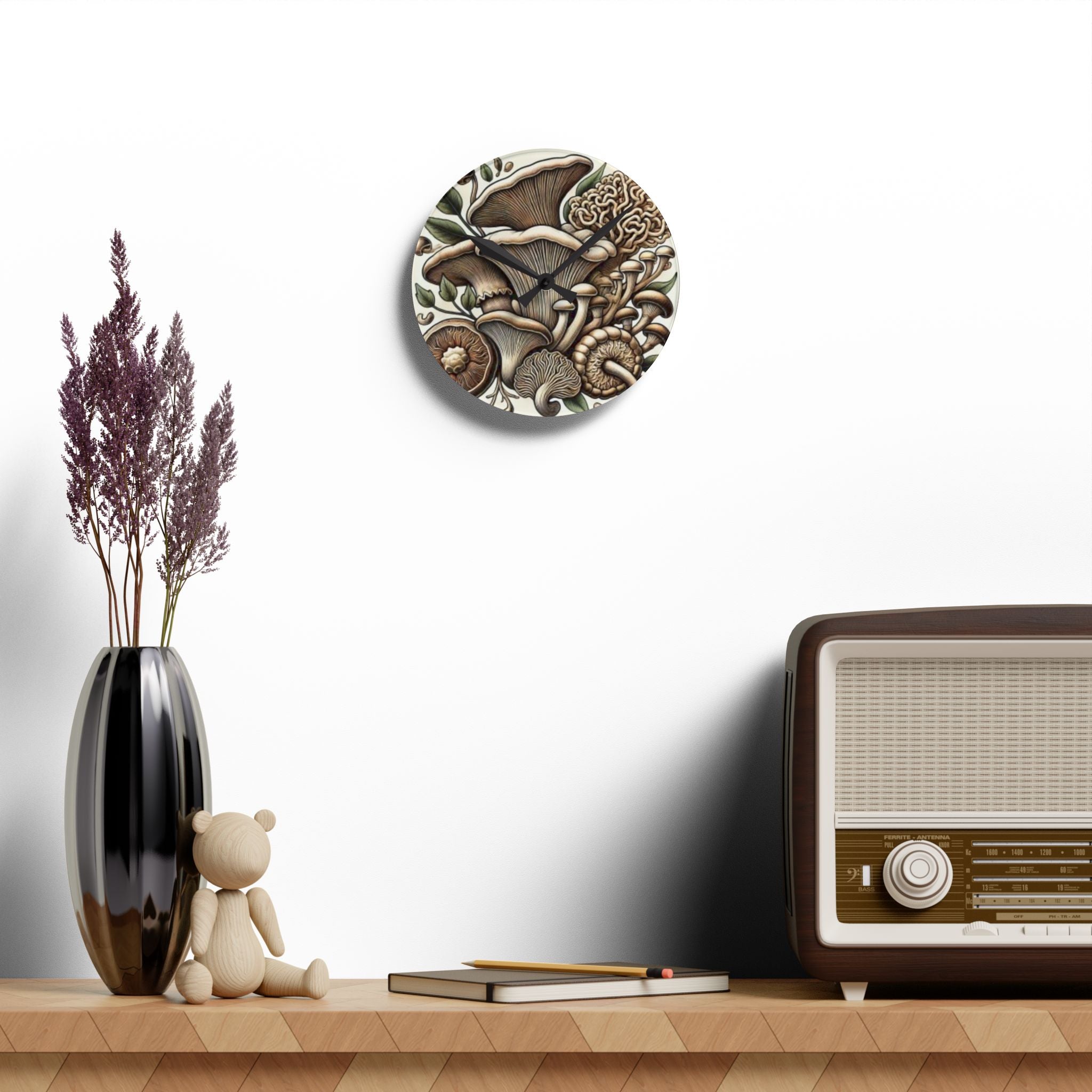 Forest Time Mushroom Harmony Clock
