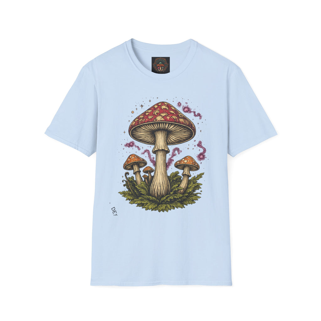 City: Vancouver Mushroom Illustration T-Shirt – Vintage Red Toadstool Graphic