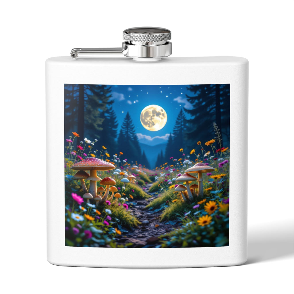 Moonlit Grove Stainless Steel Flask – Sip with a Side of Magic