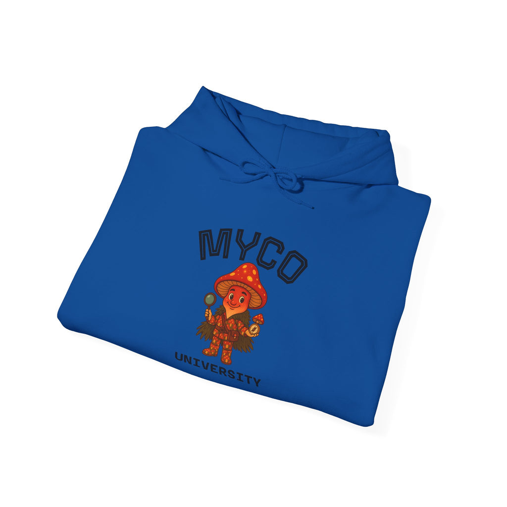 Myco University Lion & Mushroom Hoodie — Psychedelic Lion Graphic Pullover
