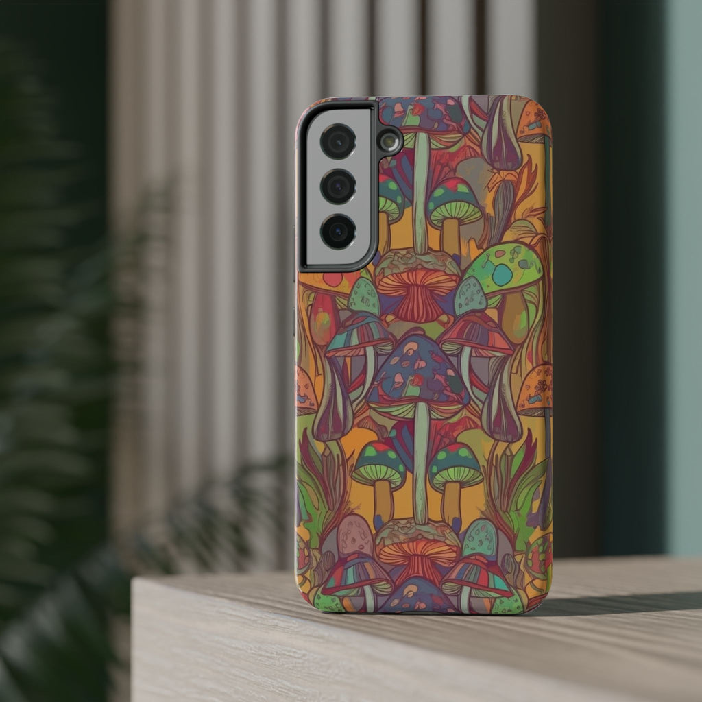 Mushroom Grove Impact-Resistant Case, Unique Phone Cover for Nature Lovers, Mushroom Art Gifts, Phone Accessories for Festivals, [...]