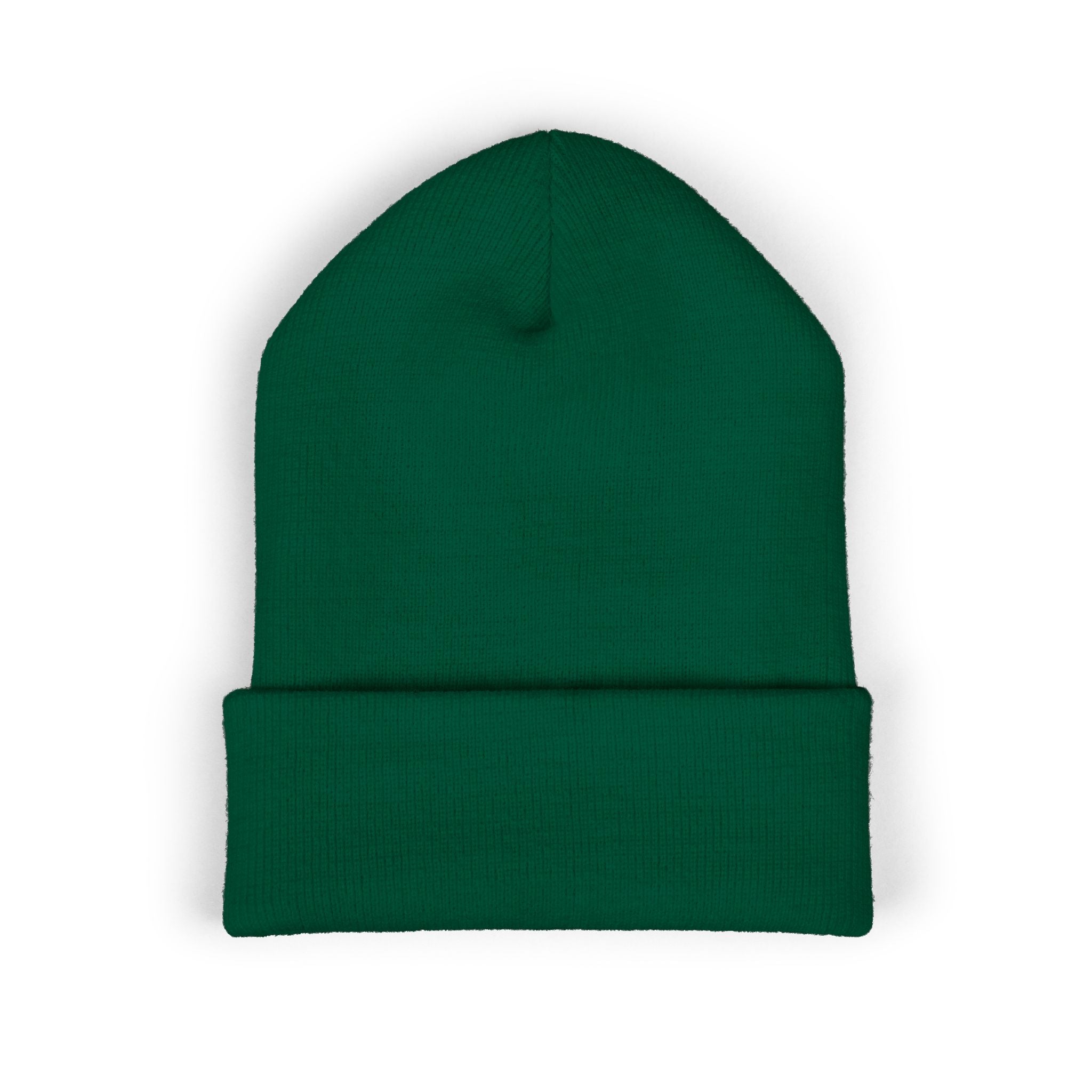 Beanie: Embroidered Colorful Mushroom Beanie — Cute Cuffed Knit Hat