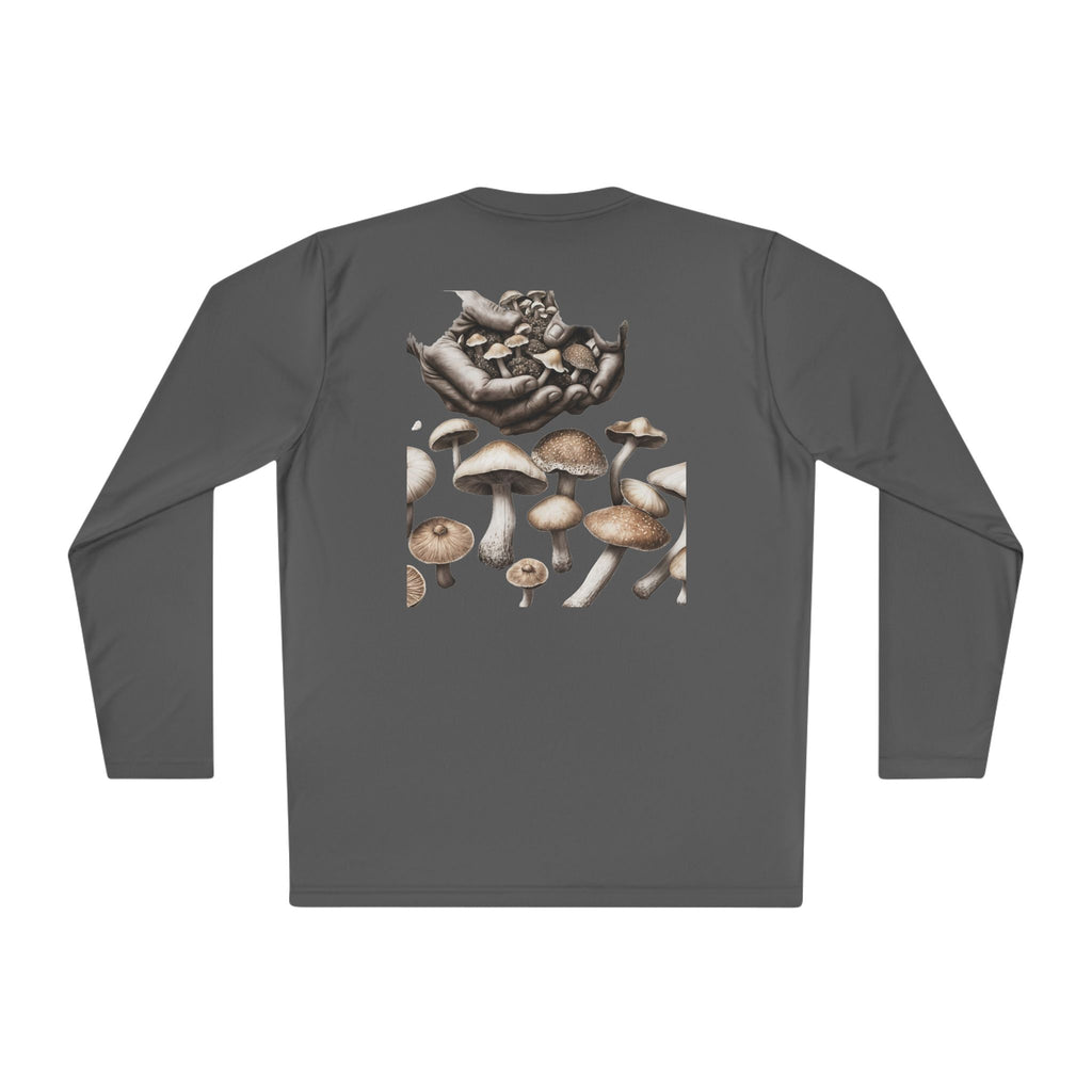 Vancouver Nature Long Sleeve Tee — Scenic Mountains & Mushroom Art