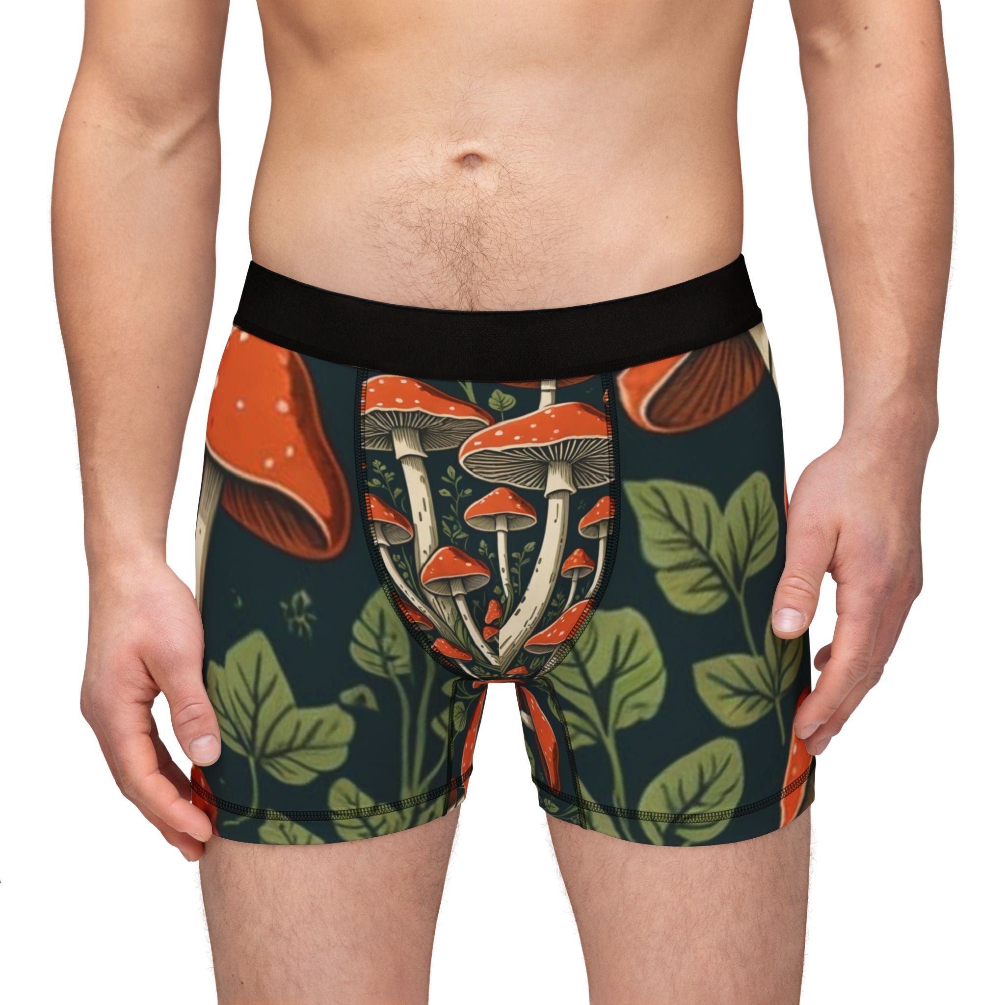 Mushroom Forest Men's Boxer Briefs – Red Toadstool All-Over Print Underwear