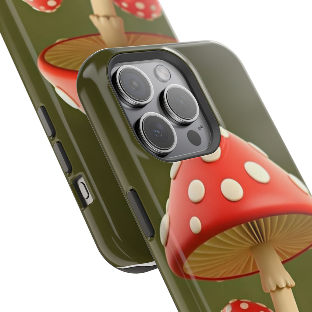 Golden Glow Mushroom Phone Case – Nature Meets Radiance