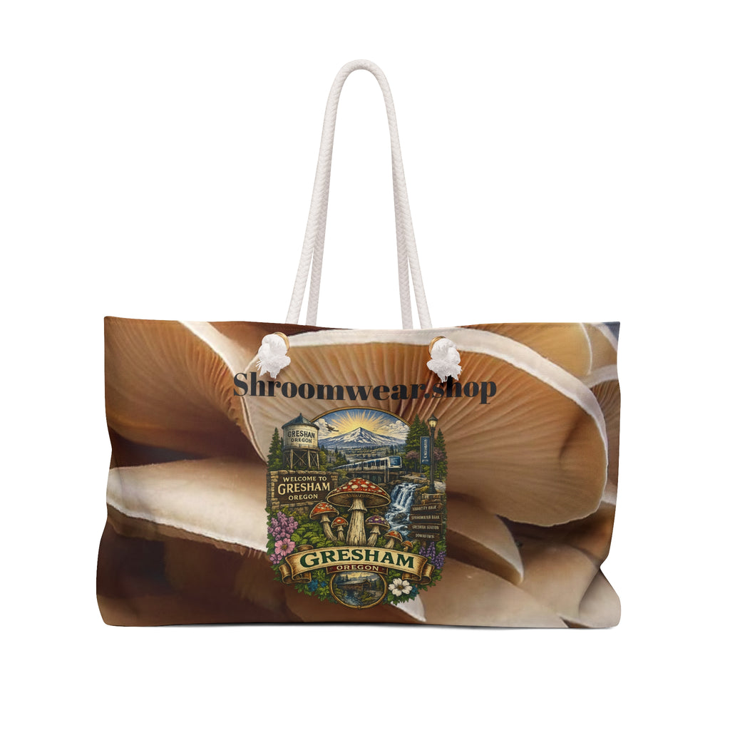 Bag: Mushroom Print Weekender Bag — Gresham Nature Travel Tote