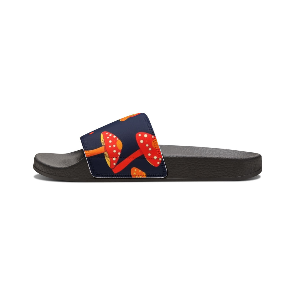 Mushroom Pattern Slide Sandals — Women's Removable-Strap Beach Slides