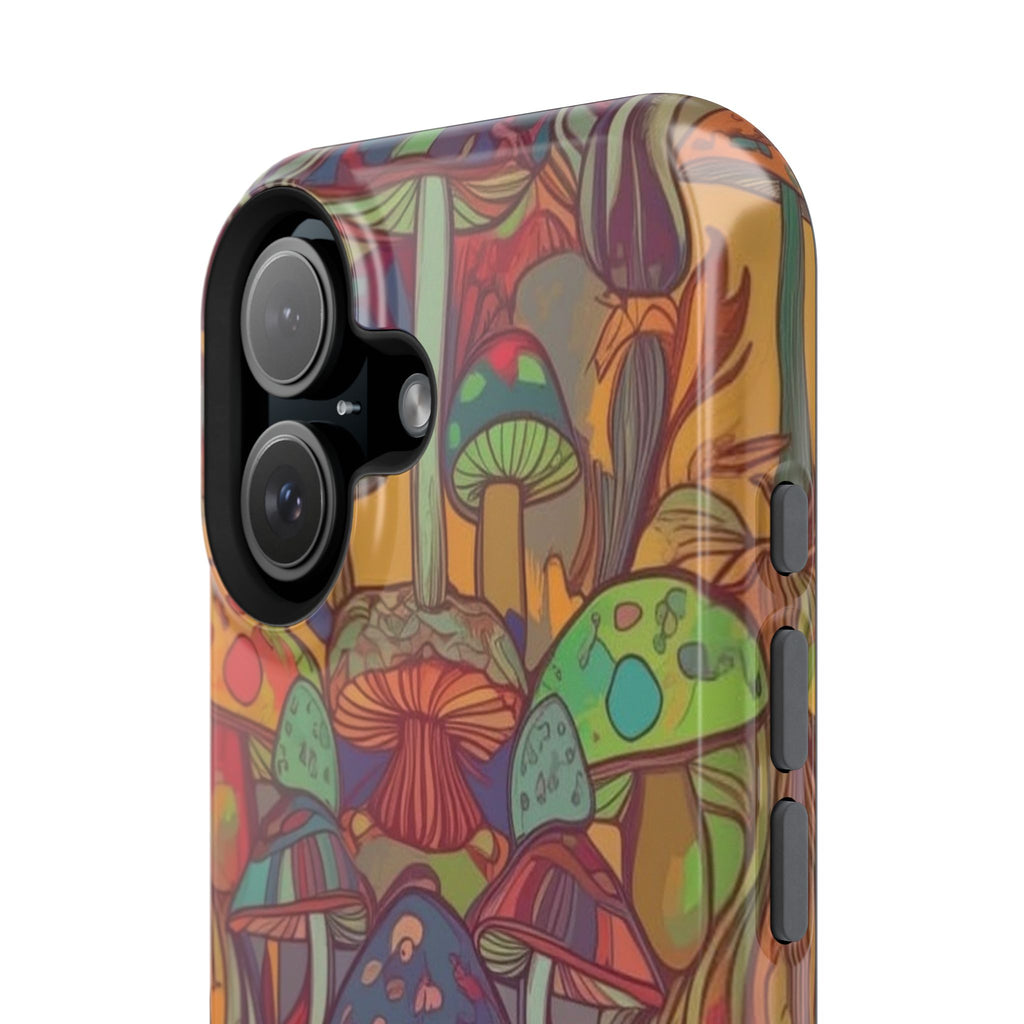 Mushroom Grove Impact-Resistant Case, Unique Phone Cover for Nature Lovers, Mushroom Art Gifts, Phone Accessories for Festivals, [...]