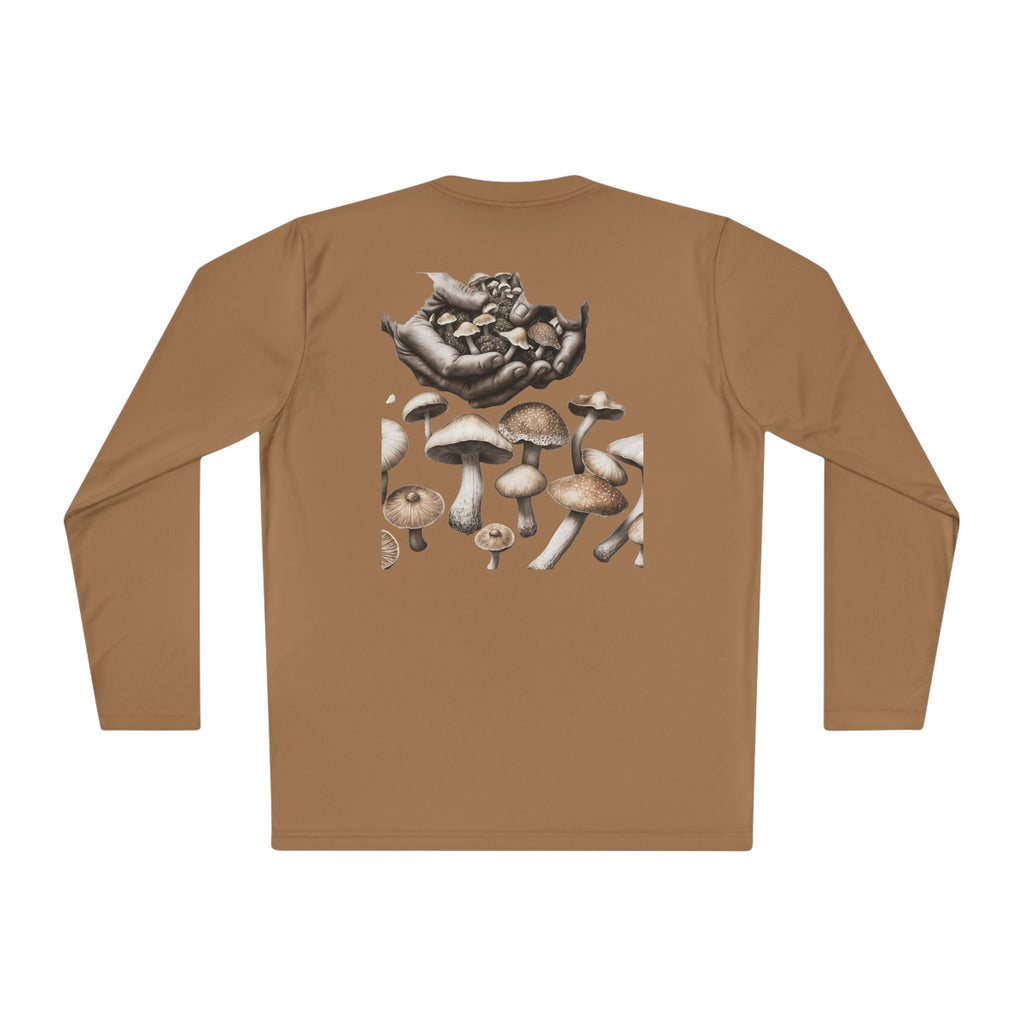 Vancouver Nature Long Sleeve Tee — Scenic Mountains & Mushroom Art