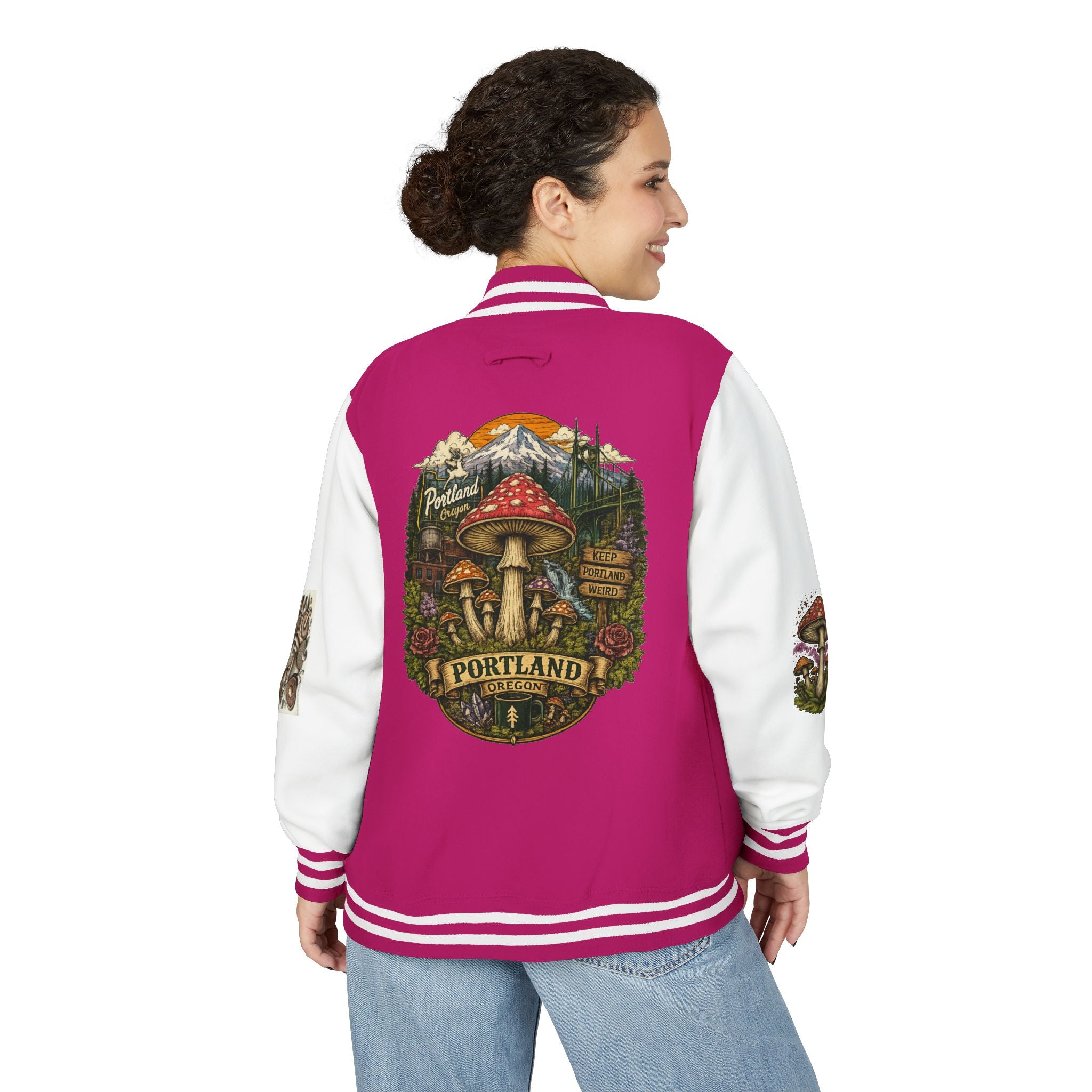 Portland Mushroom Patch Letterman Jacket