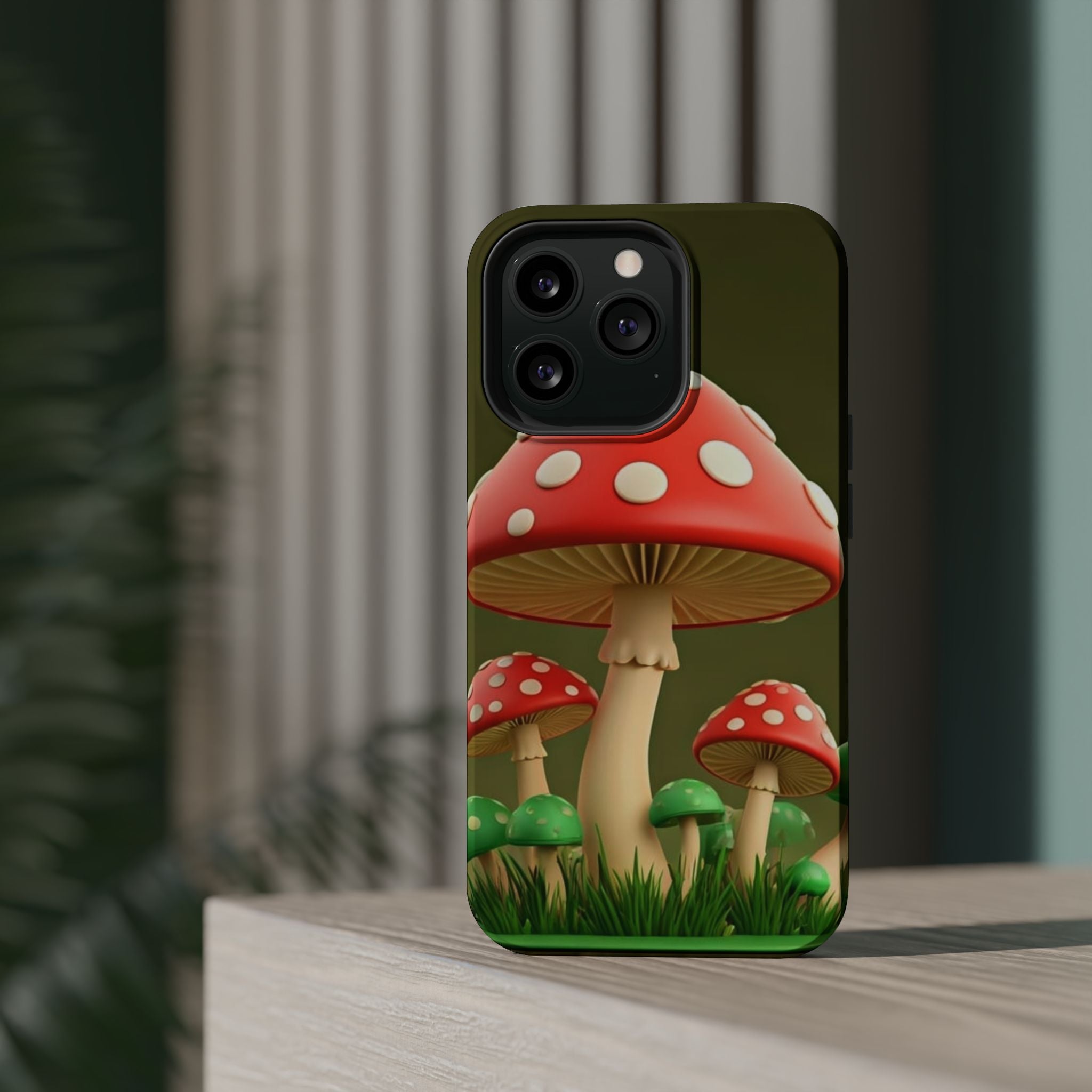 Golden Glow Mushroom Phone Case – Nature Meets Radiance