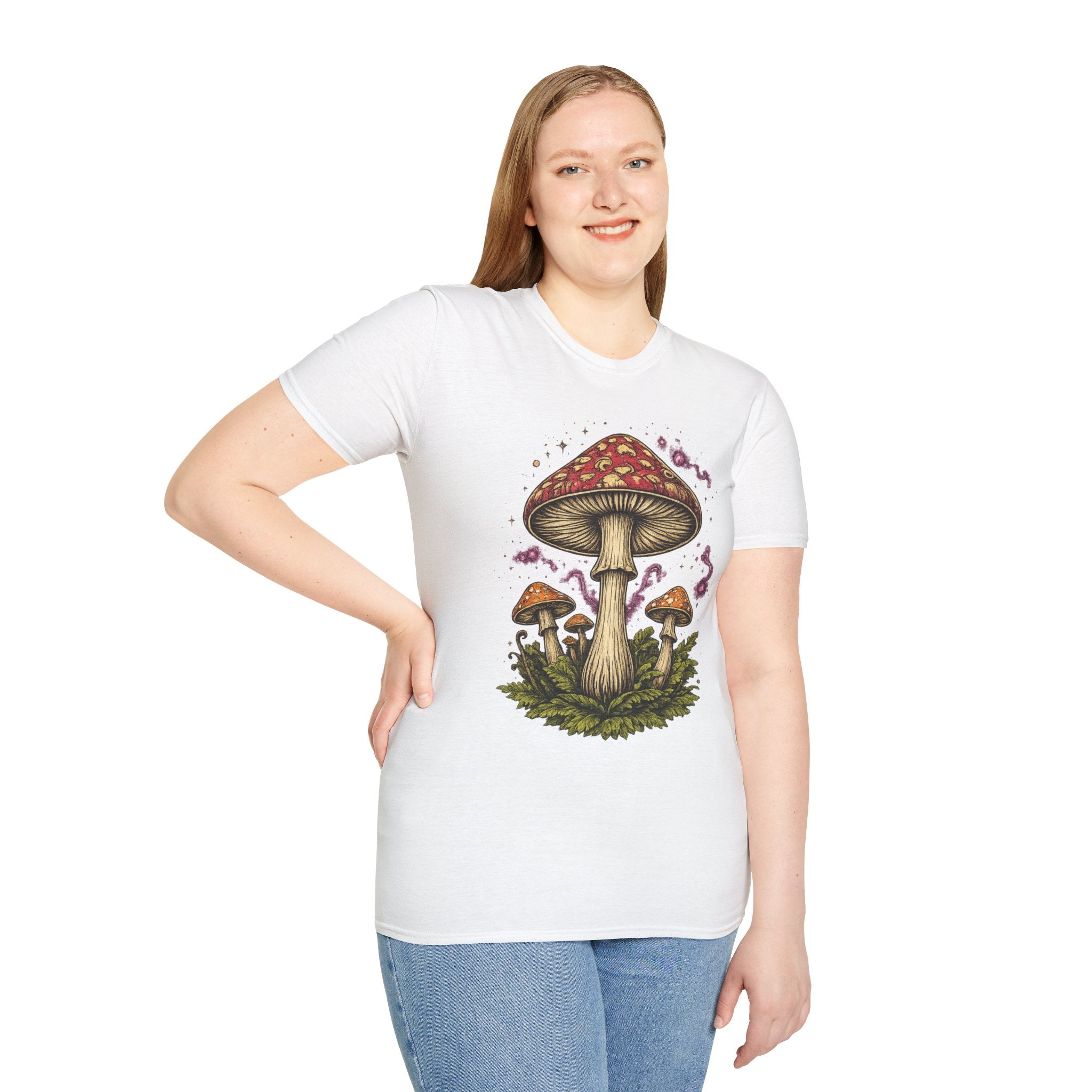 City: Gresham Psychedelic Mushroom Graphic T-Shirt — Red Amanita Illustration
