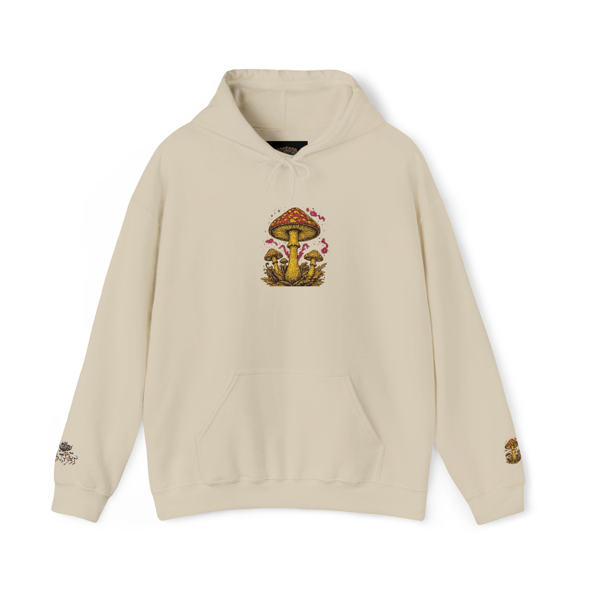 Mushroom Grove Hoodie – Whimsical Autumn Forest Mushroom Sweatshirt