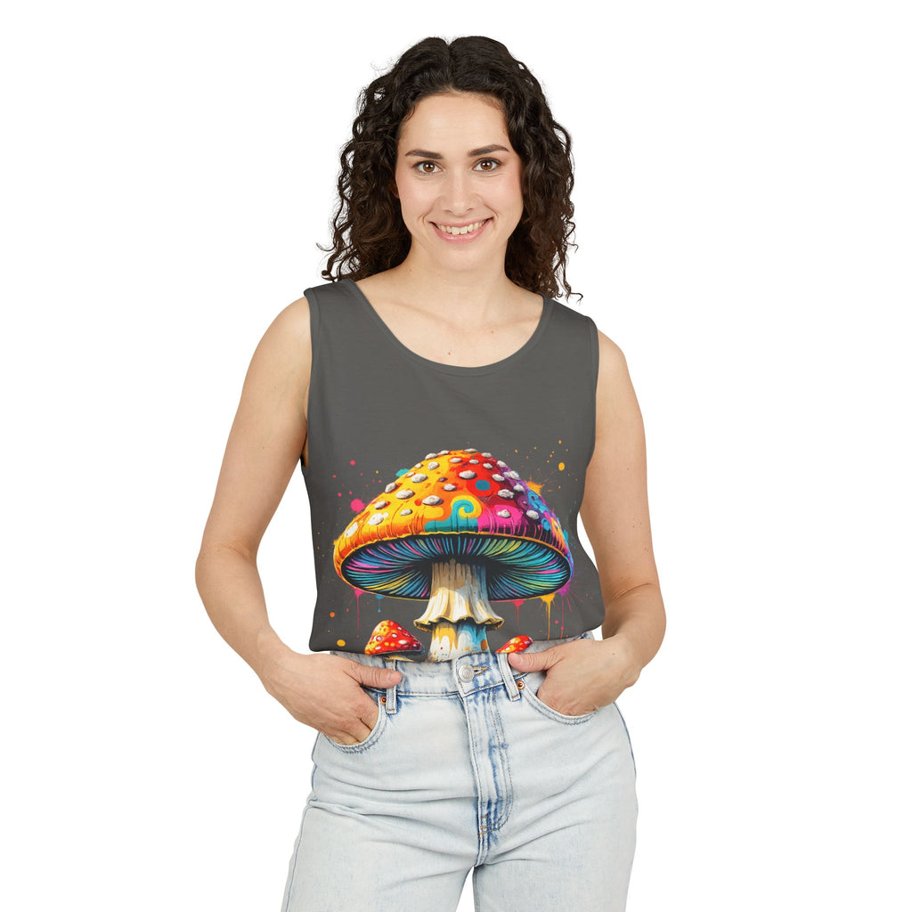 City: Portland Mushroom Tank Top — Psychedelic Forest Graphic Tank