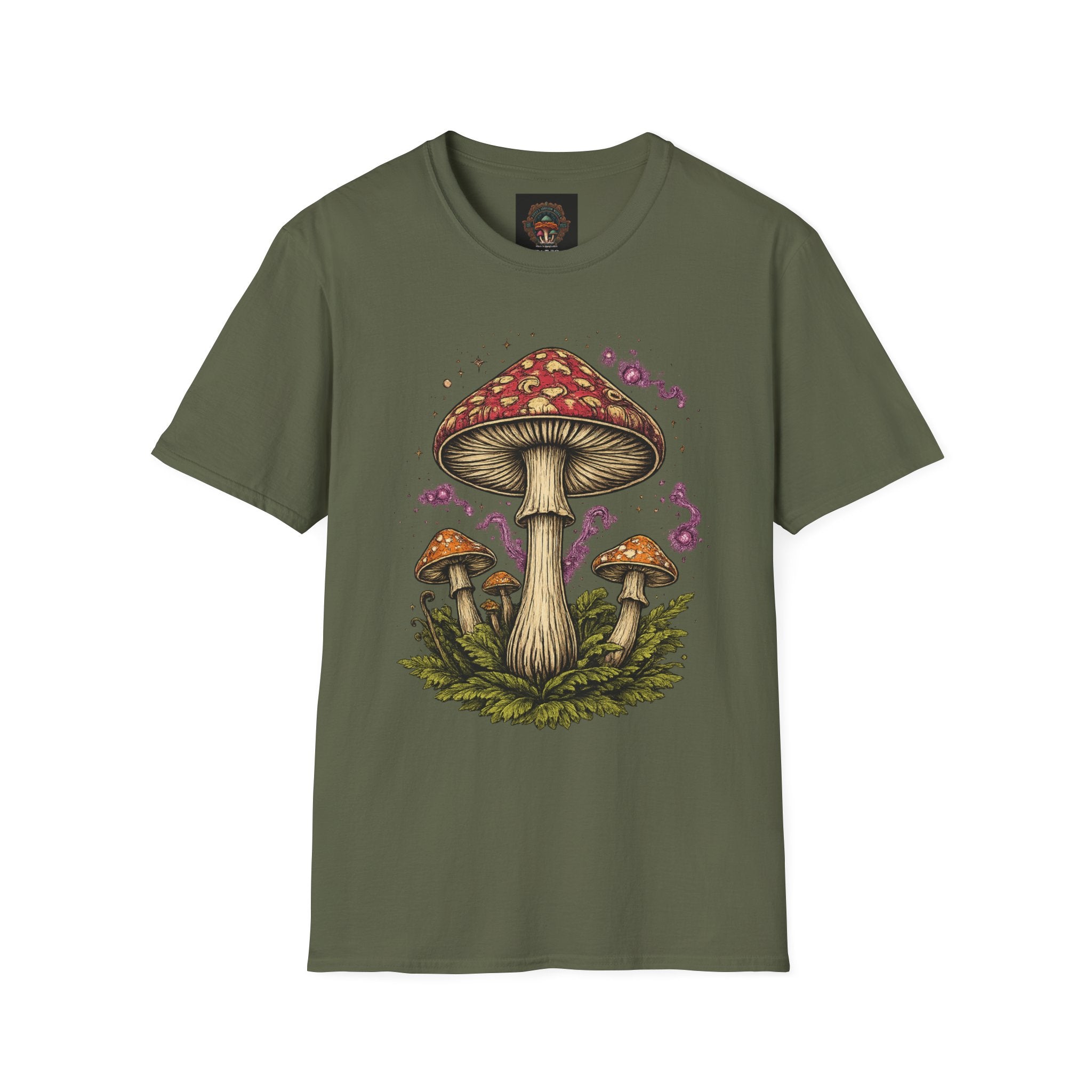 City: Gresham Psychedelic Mushroom Graphic T-Shirt — Red Amanita Illustration