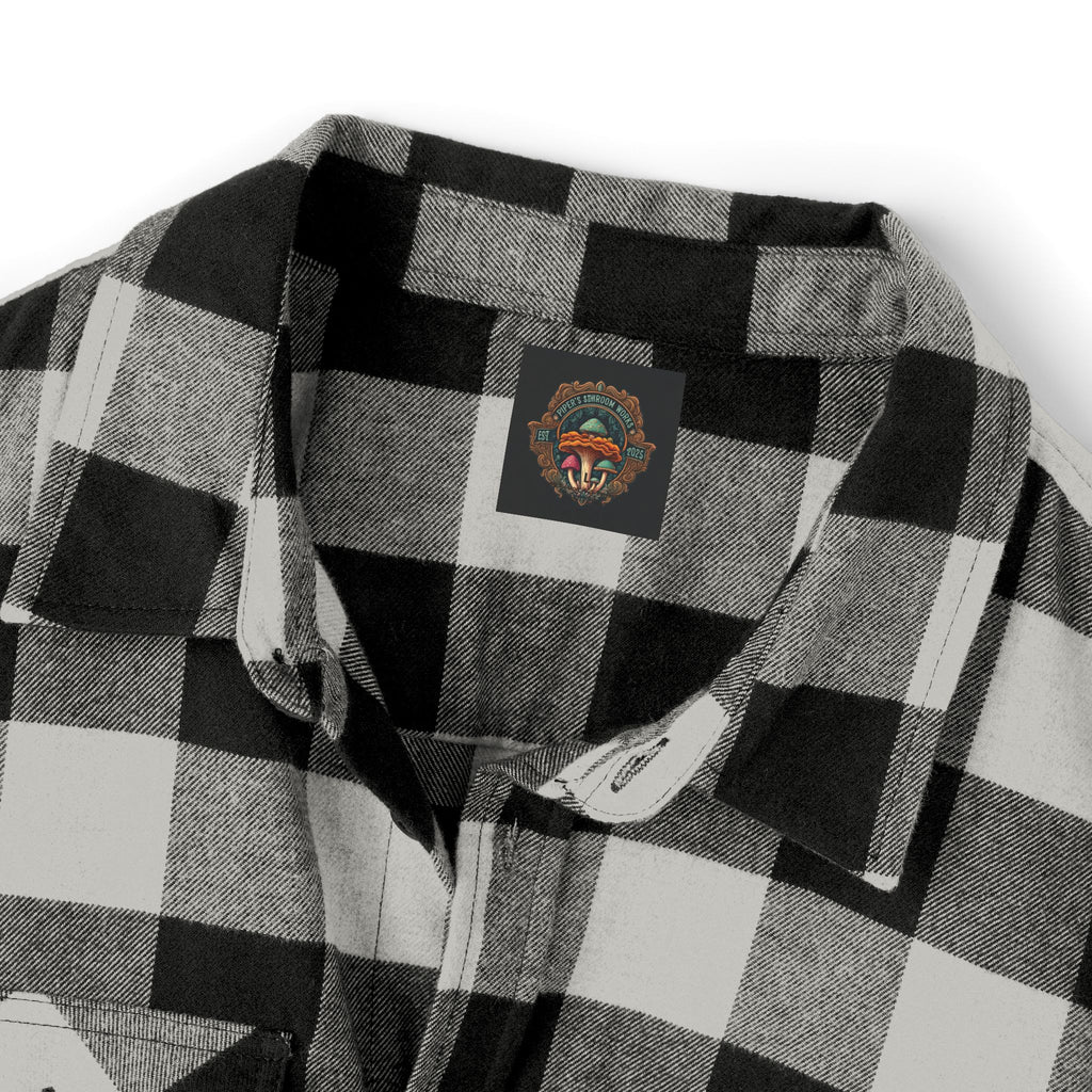 Portland Mushroom Flannel Shirt — Vintage Forest Plaid Button-Up